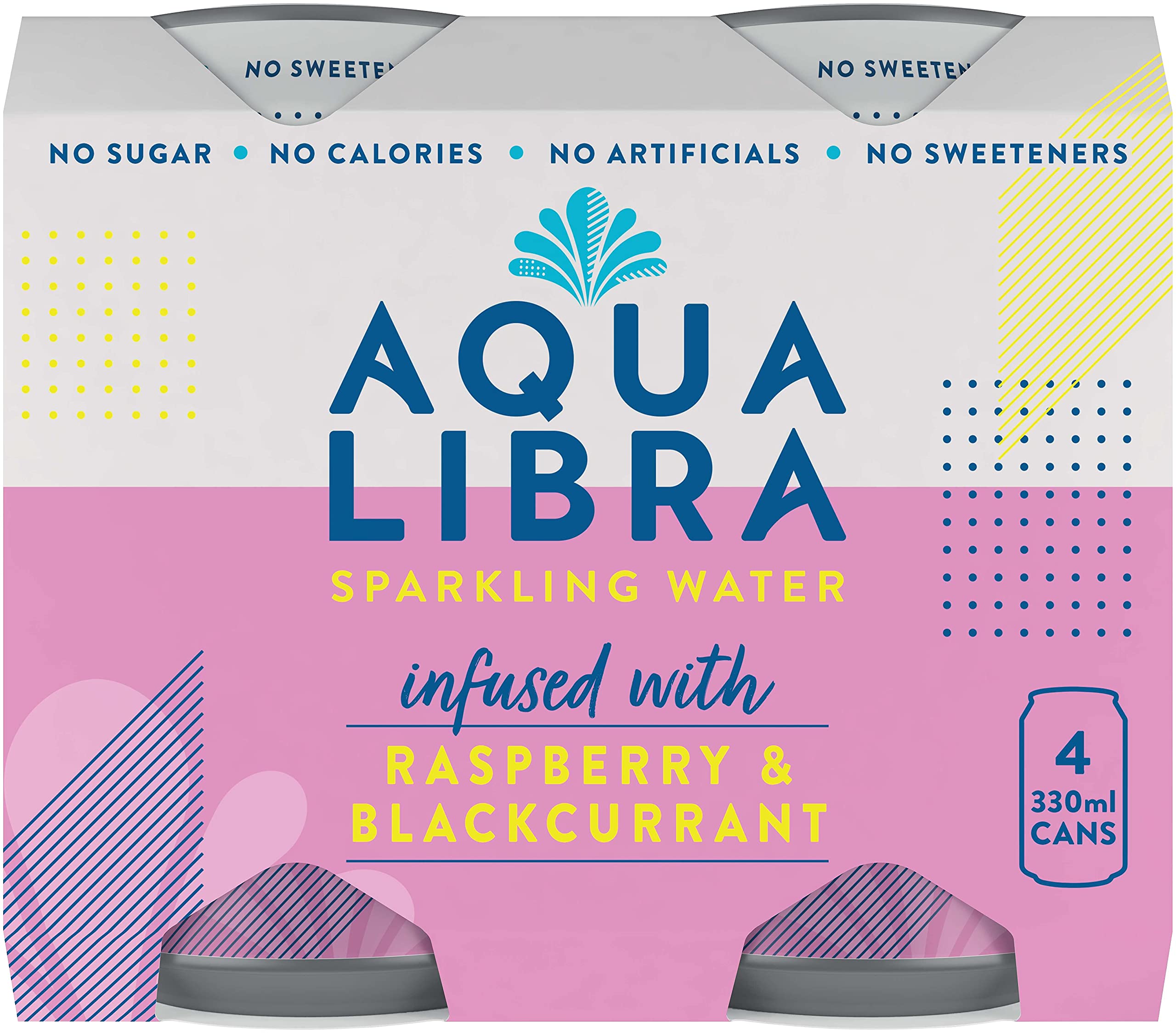 AQUA Libra – Sprudelwasser mit Himbeere und schwarzer Johannisbeere (4 x 330 ml) 4