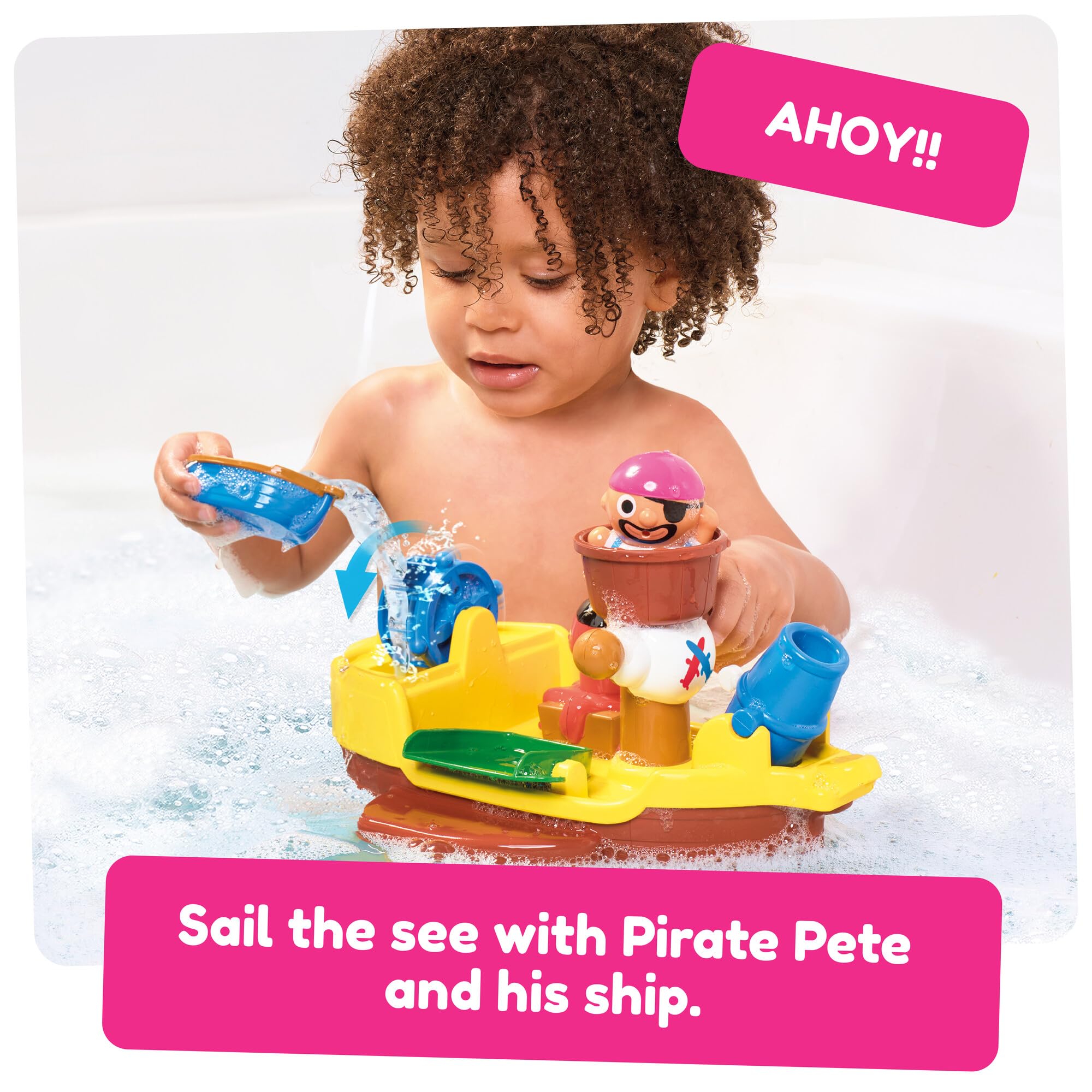 TOMY Toomies Pirate Bath Toy - Interactive Water Playset for Toddlers 18 Months+ 7