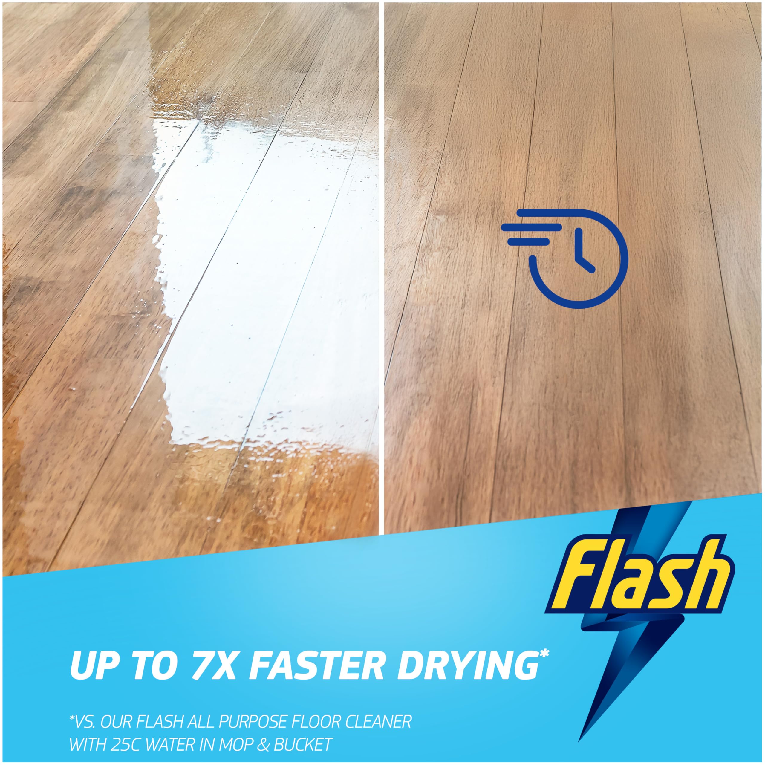FLASH Direct To Floor Cleaner Berry & Cherry Blossom Liquid | 1.6L | Streak-Free 8