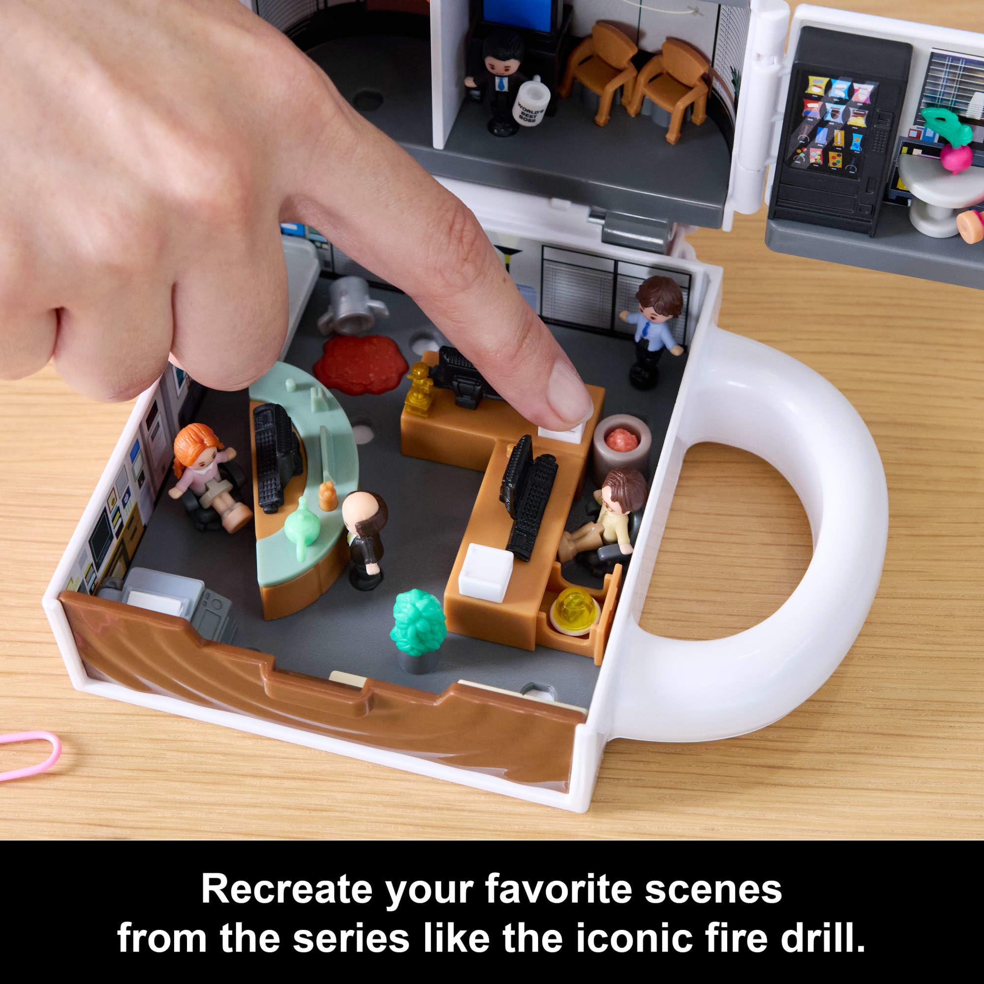 Polly Pocket x The Office Compact Playset with 6 Character Dolls and 9 Accessories 6