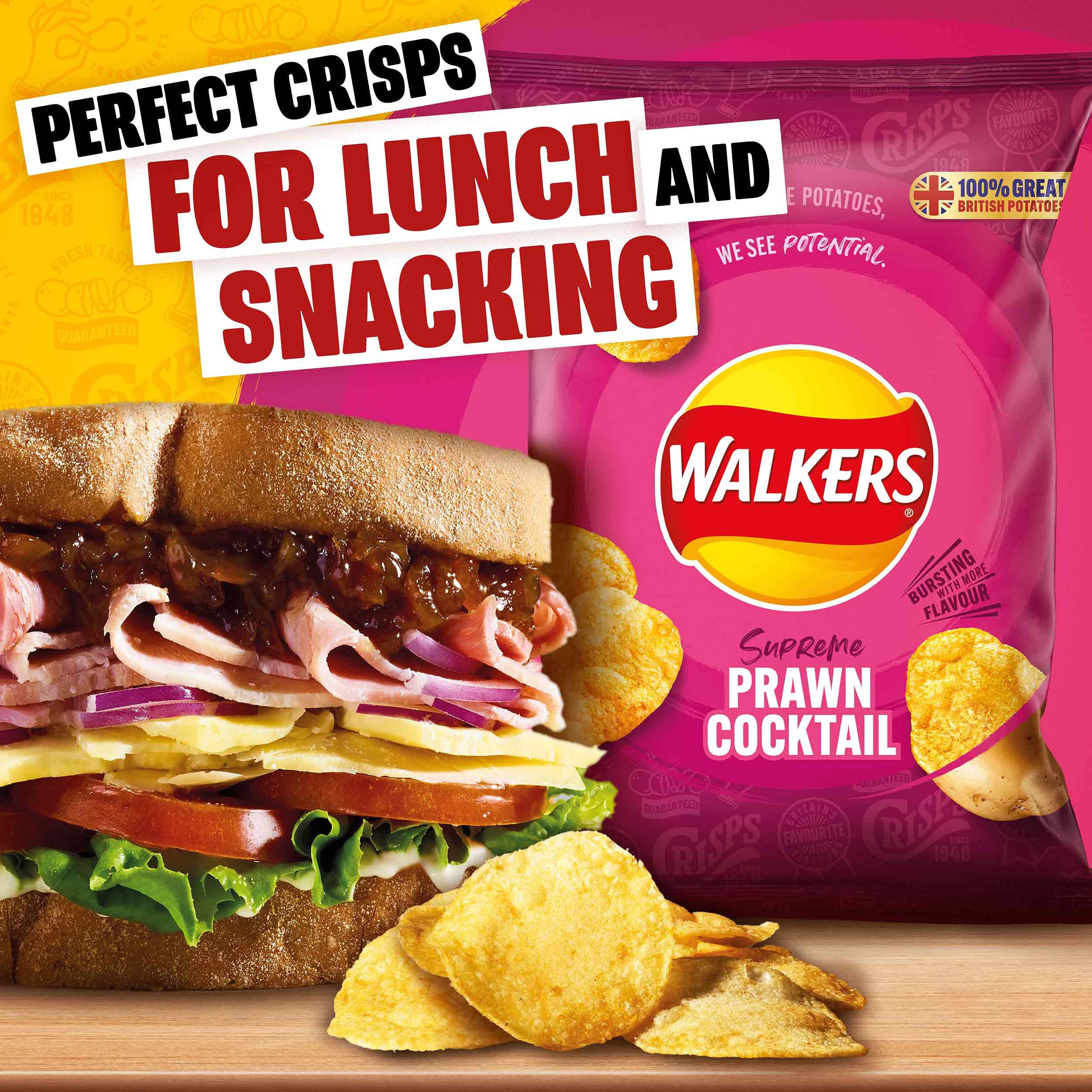 Walkers Krabbencocktail-Chips Multipack 6 x 25 g 3
