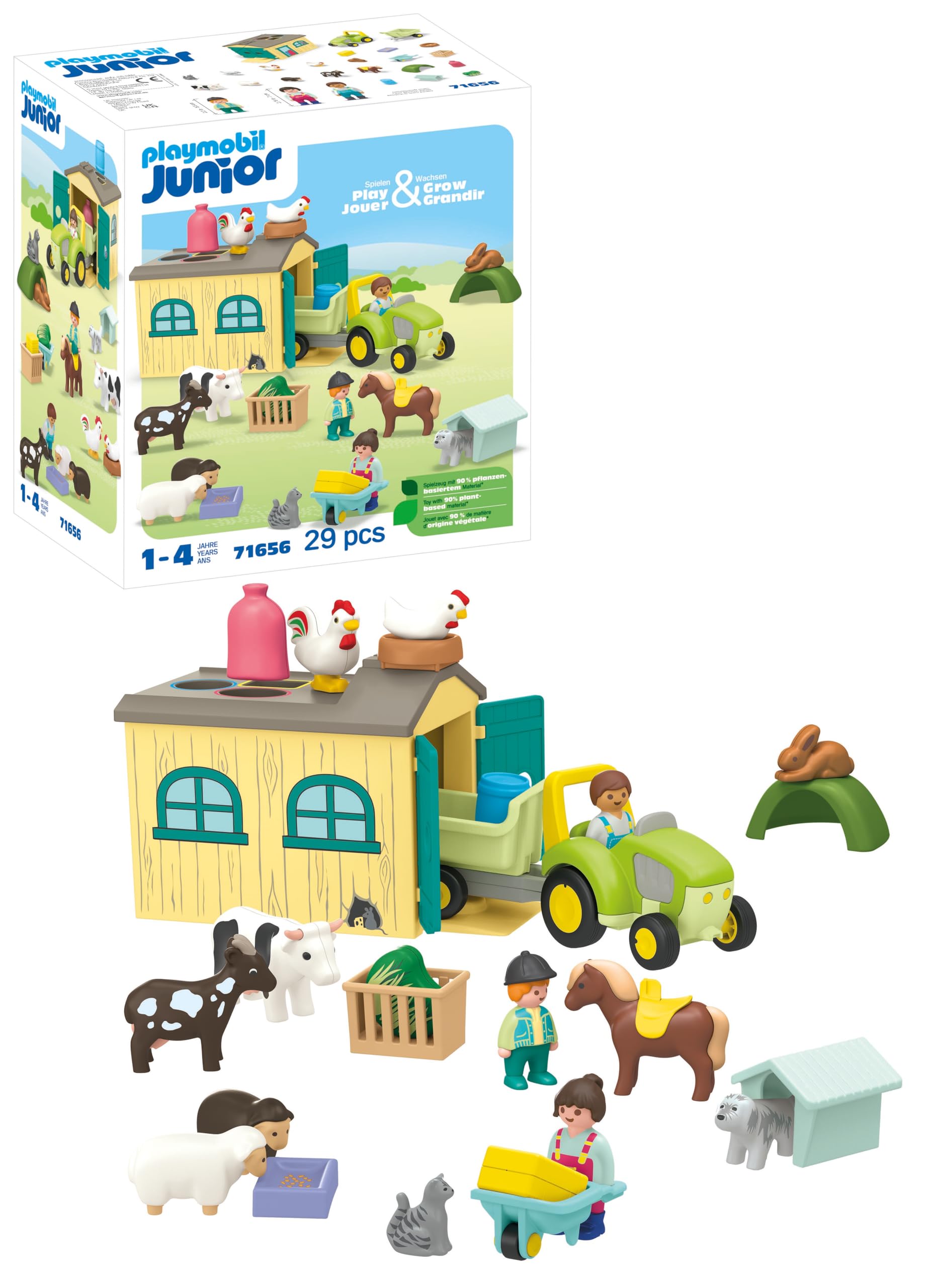 Playmobil 71656 JUNIOR Farm Adventure with Tractor, Trailer & Animals