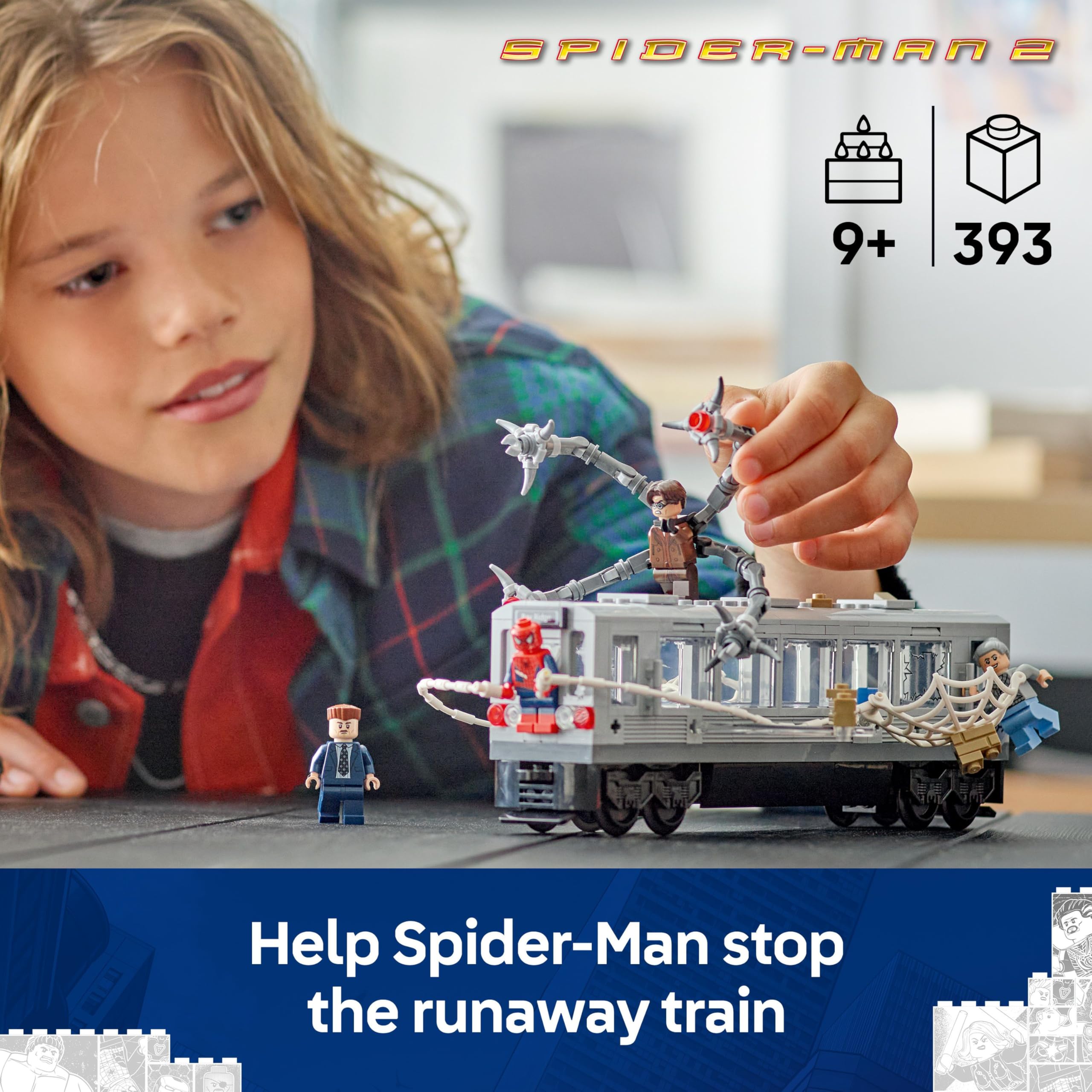 LEGO Marvel Spider-Man vs. Doc Ock U-Bahn-Szene – Bau- und Spielset für Kinder ab 9 Jahren 7