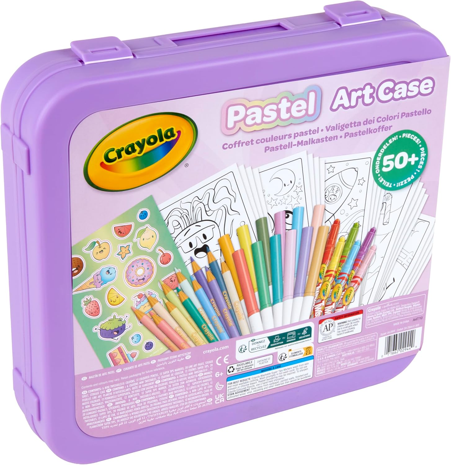 CRAYOLA Pastel Art Case - 50+ Piece Coloring Set for Kids Ages 4+ 4