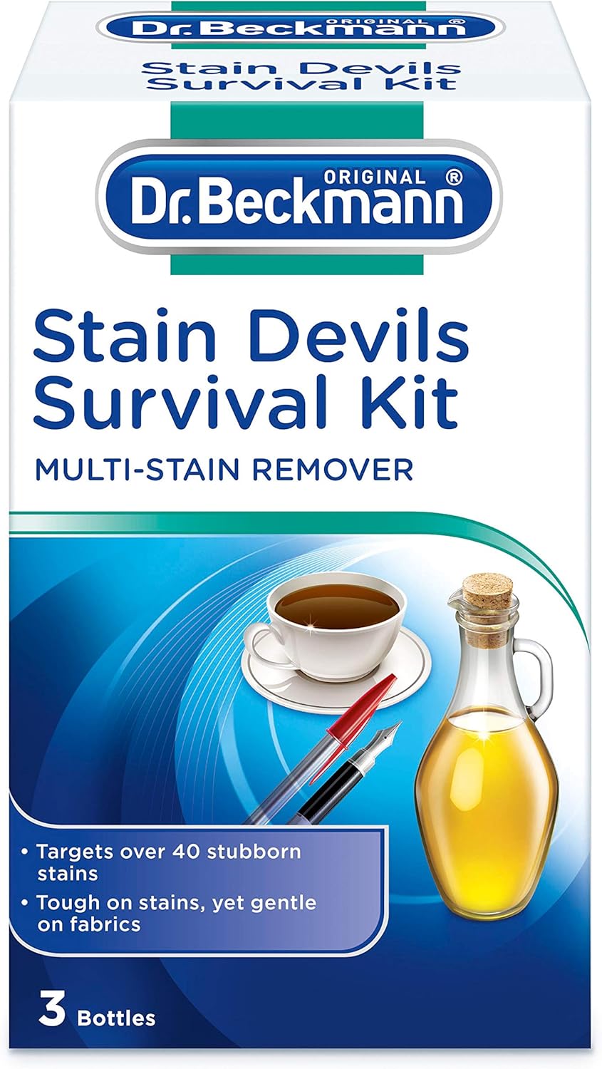 Dr. Beckmann Stain Devils Survival Kit (2 x 50ml, 1 x 50g) - Stain Remover for Washable Fabrics