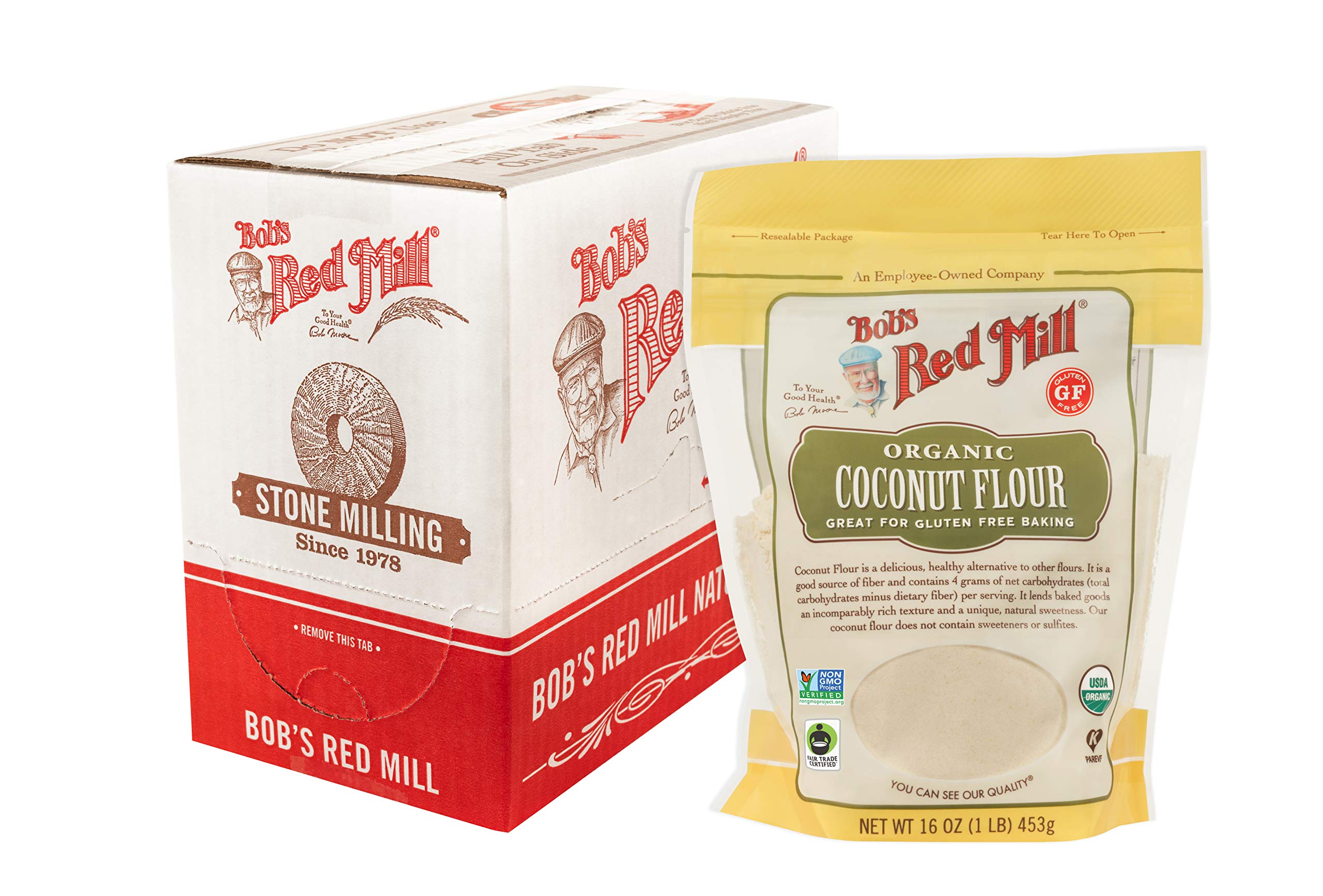 Bob's Red Mill Organic Coconut Flour - Gluten Free Baking Ingredient | 453g Pouch