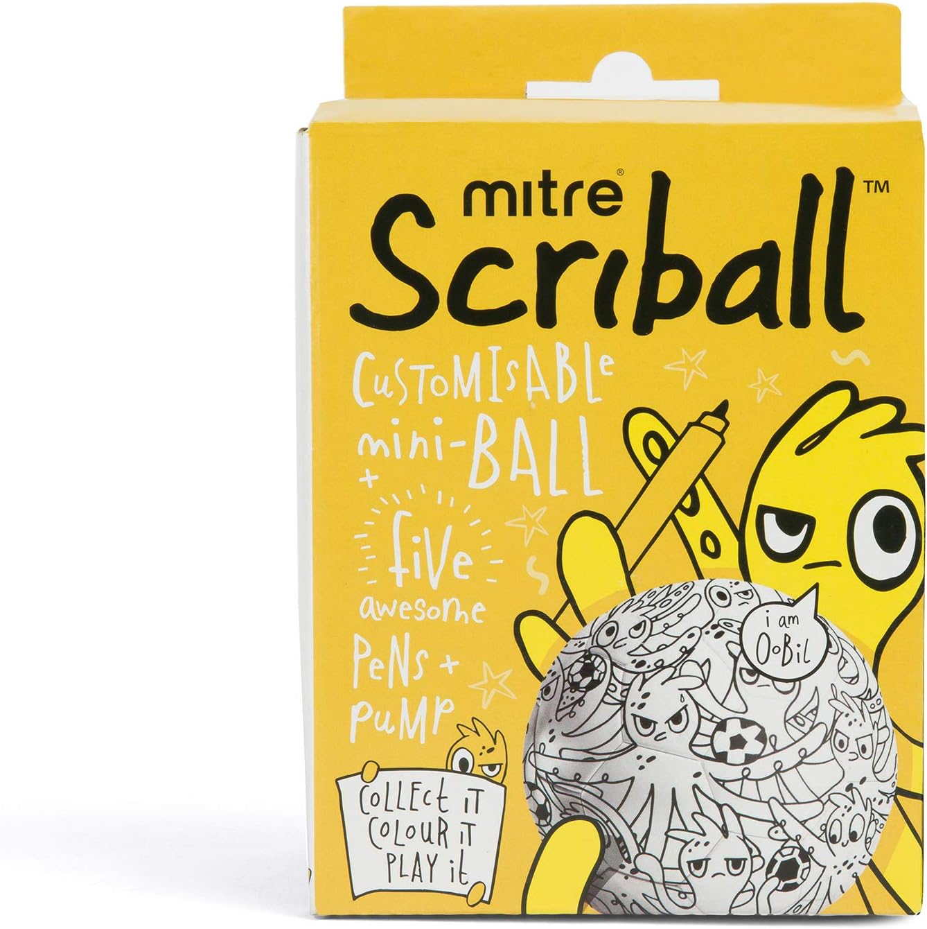 Mitre Scriball Ooodles Mini Football with Colouring Pens - Personalisable Toy for Kids 7
