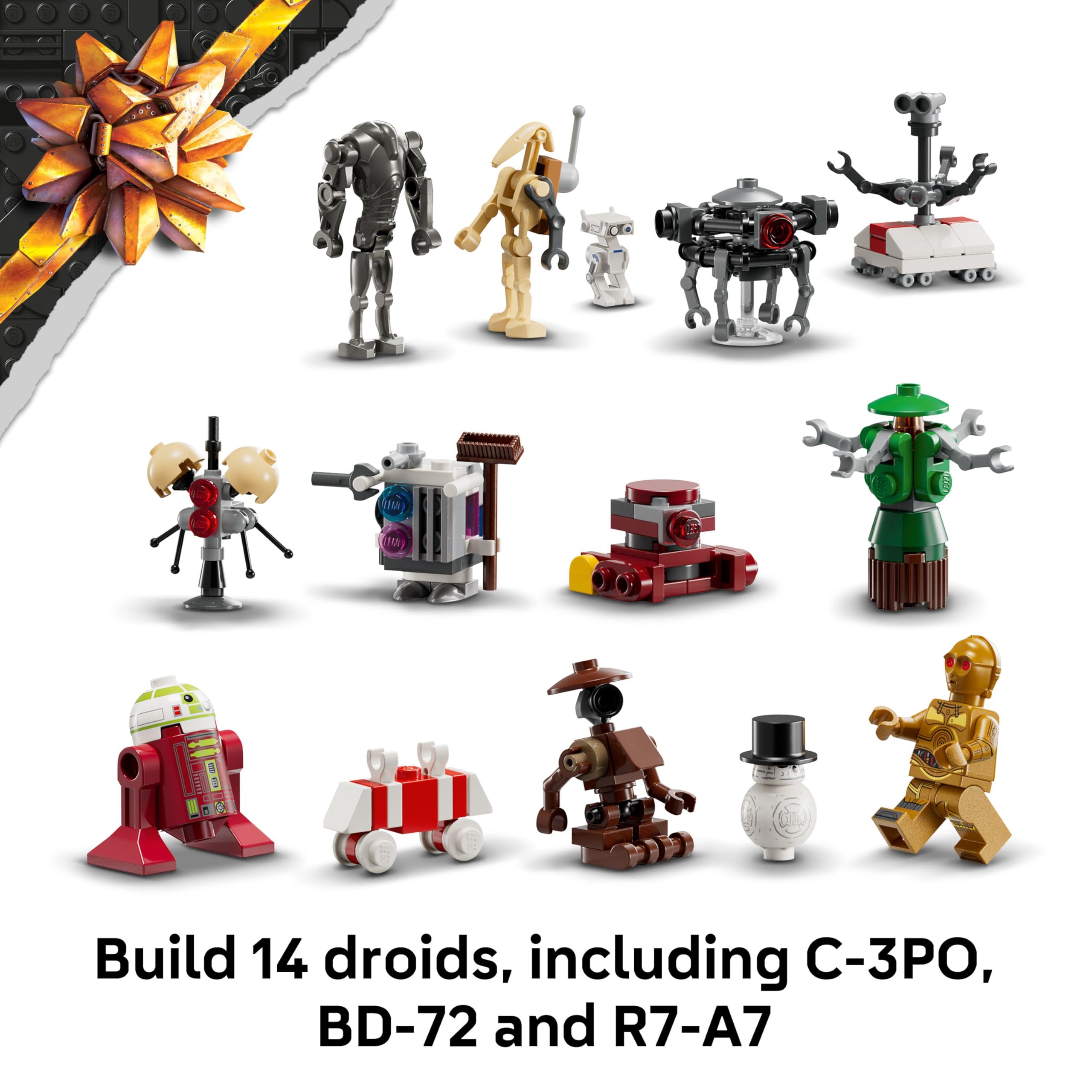 LEGO Star Wars Adventskalender 2025 – 263-teiliges Bauset für Kinder ab 6 Jahren 4