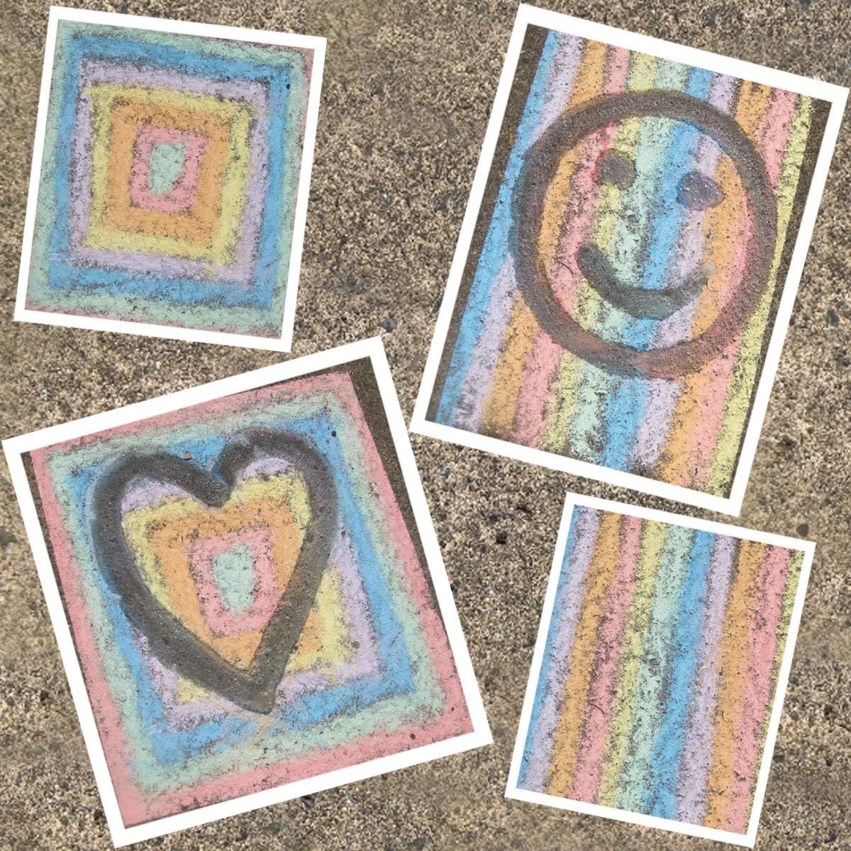 Bright Ideas PK20 10cm Giant Assorted Playground Chalk - Outdoor Creative Playset 6