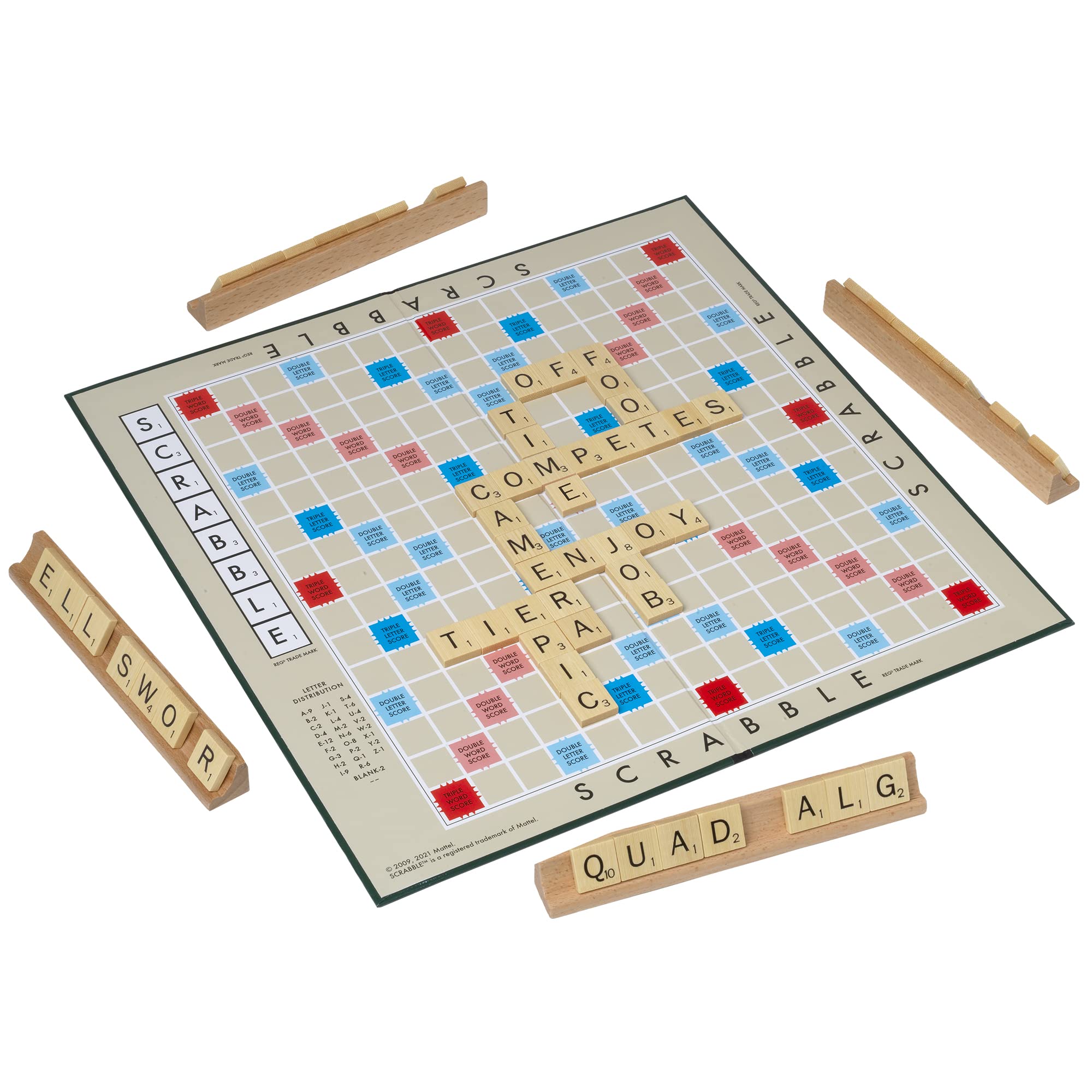 Ideal Scrabble Classic Board Game with Wooden Tiles, 2-4 Players 3