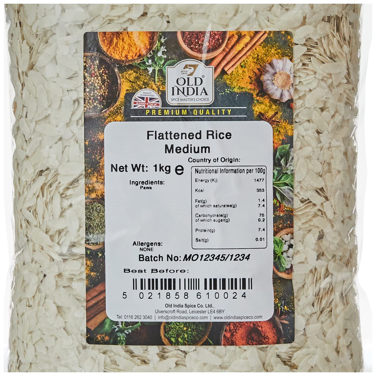 Old India Flattened Rice Medium 1kg 3