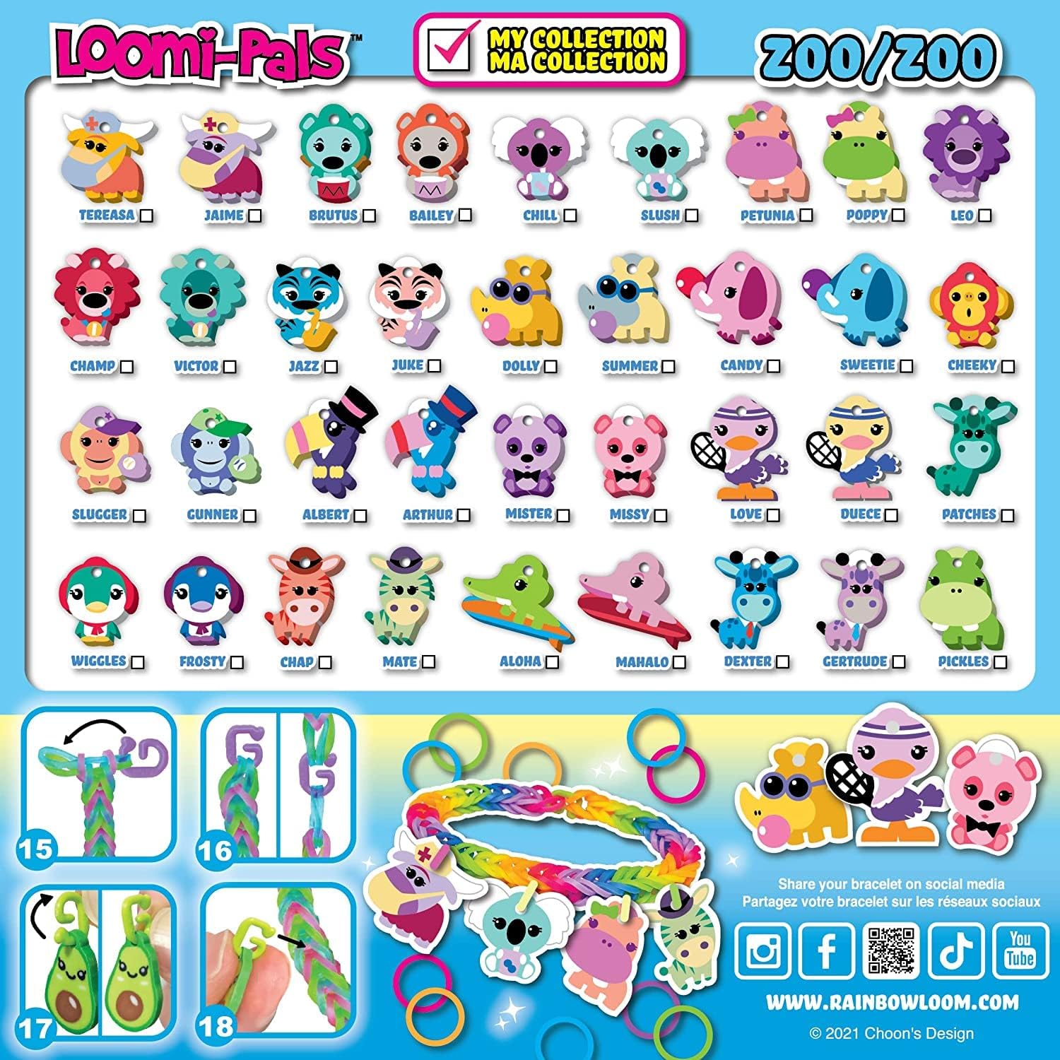 Rainbow Loom Loomi-Pals Collectibles - Zoo Series Craft Kit 8