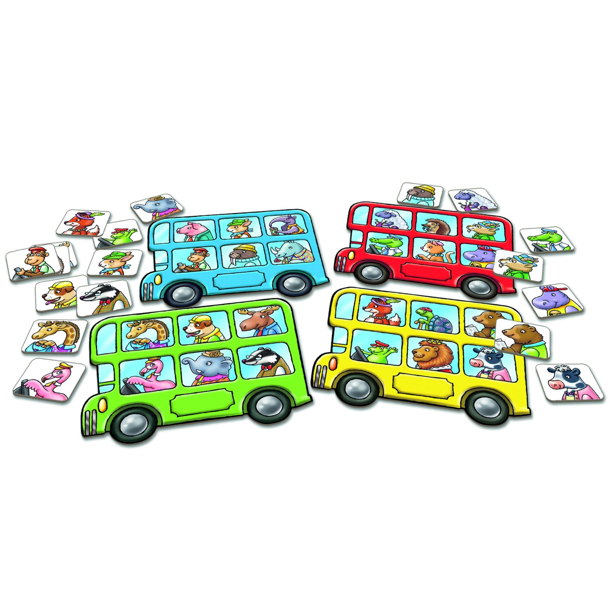 Orchard Toys Little Bus Lotto Mini Game, Compact Travel Board Game for Kids Ages 3-6