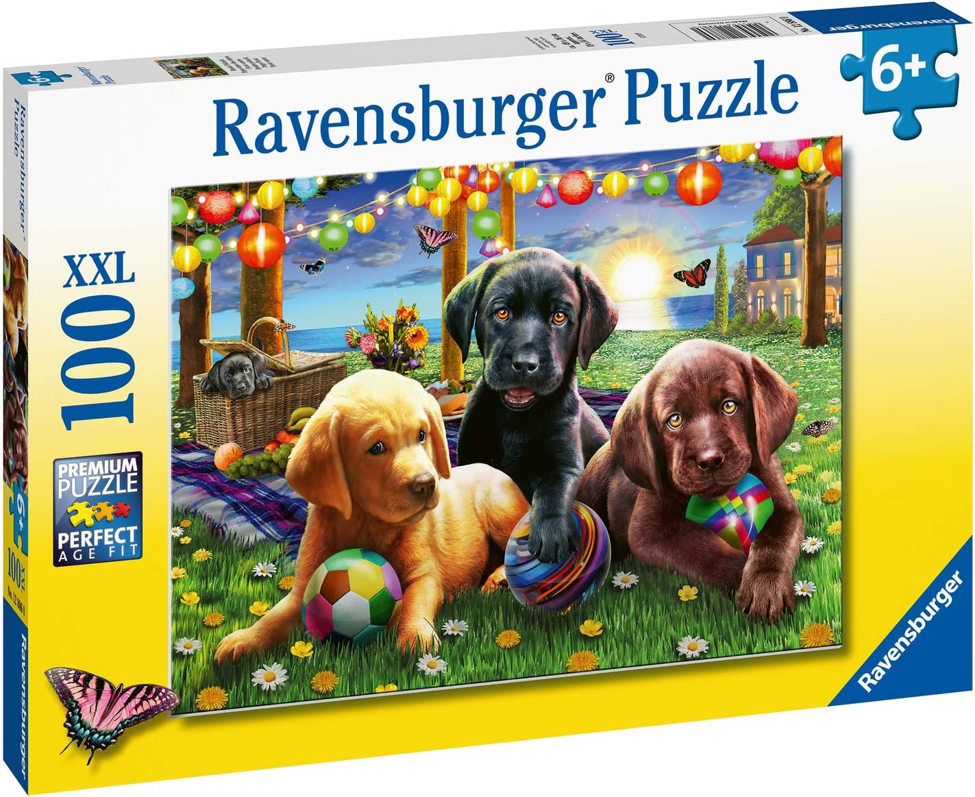 Ravensburger Puppy Picnic 100 Piece Jigsaw Puzzle - Extra Large Pieces for Kids 6 Years & Up 10