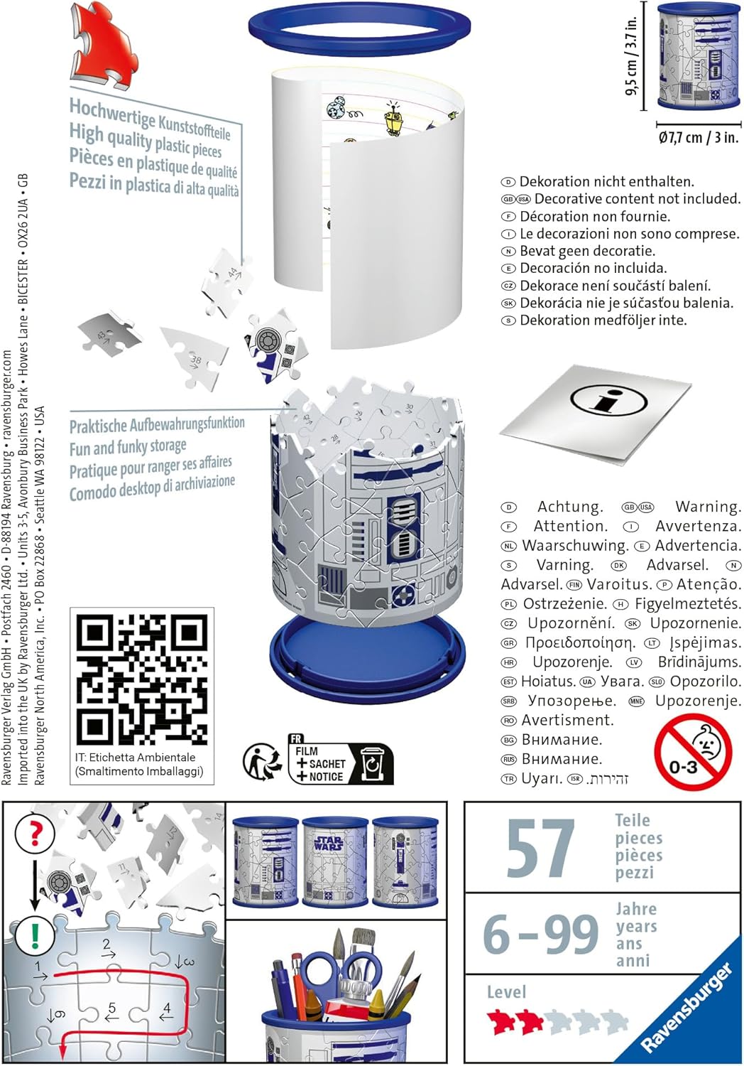 Ravensburger Star Wars R2-D2 3D Jigsaw Puzzle - 54-Piece Buildable Model for Kids & Adults 7