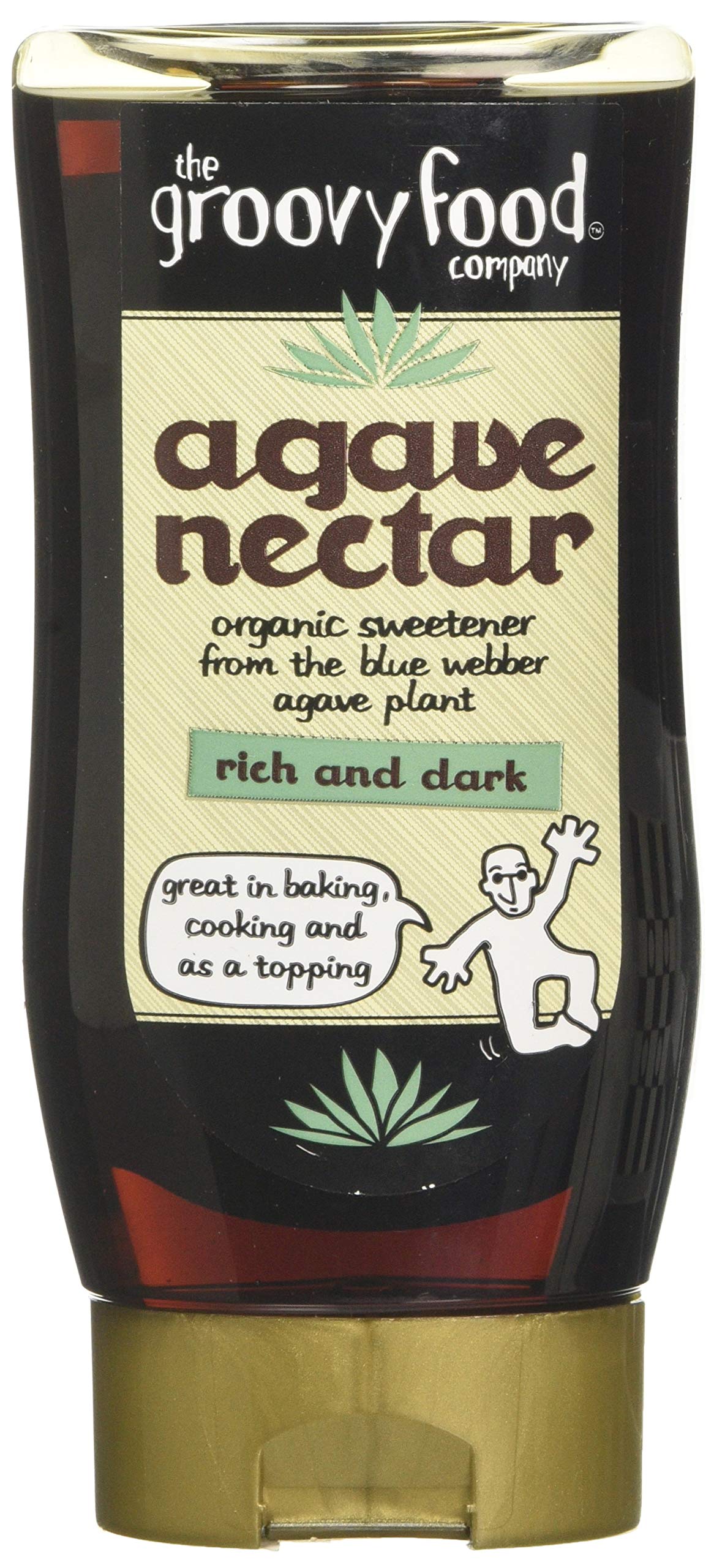The Groovy Food Company Organic Rich & Dark Agave Nectar - Naturally Sweeter | 250ml | Gluten Free
