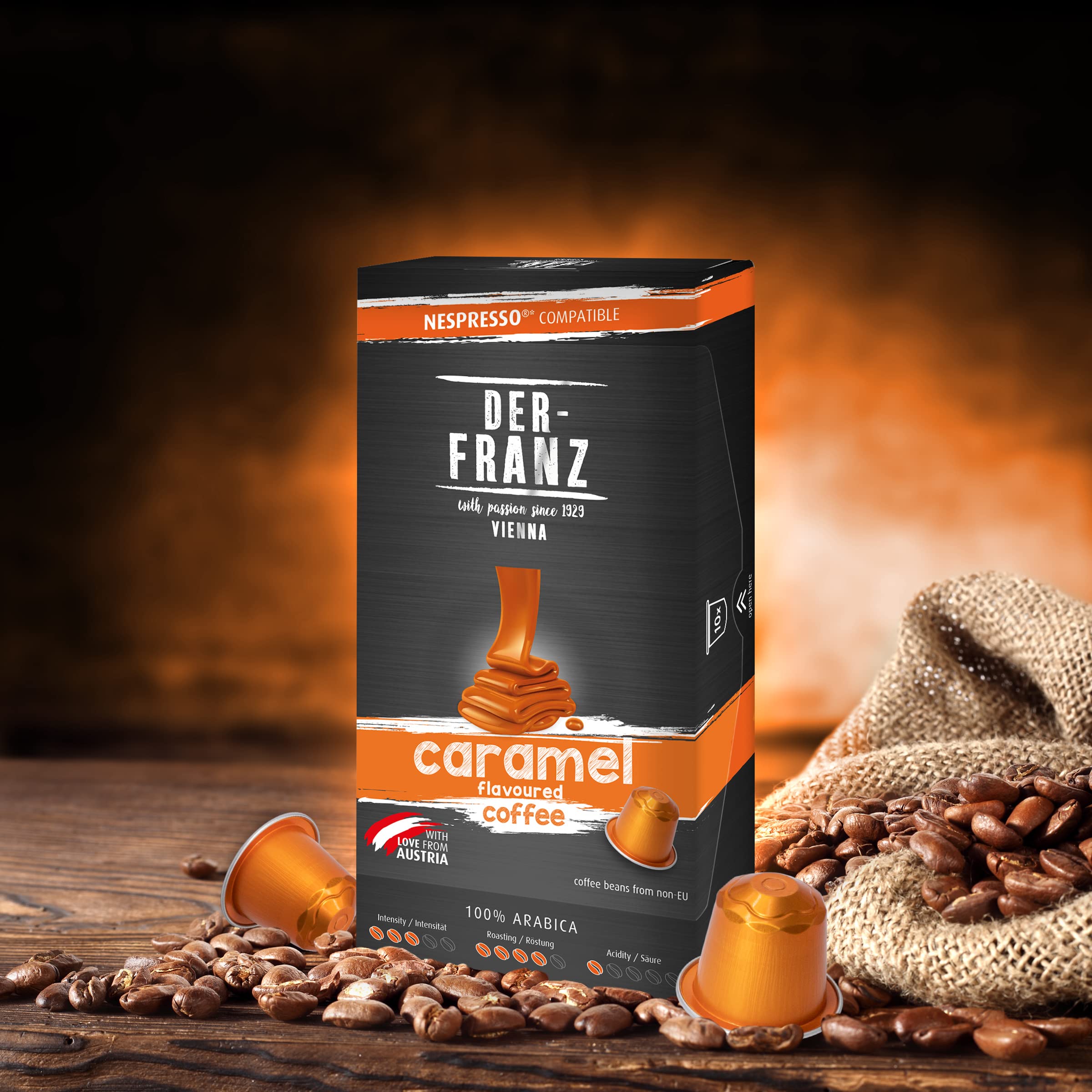 Der-Franz Karamell Aroma Kaffeekapseln für Nespresso, 10 Kapseln 7