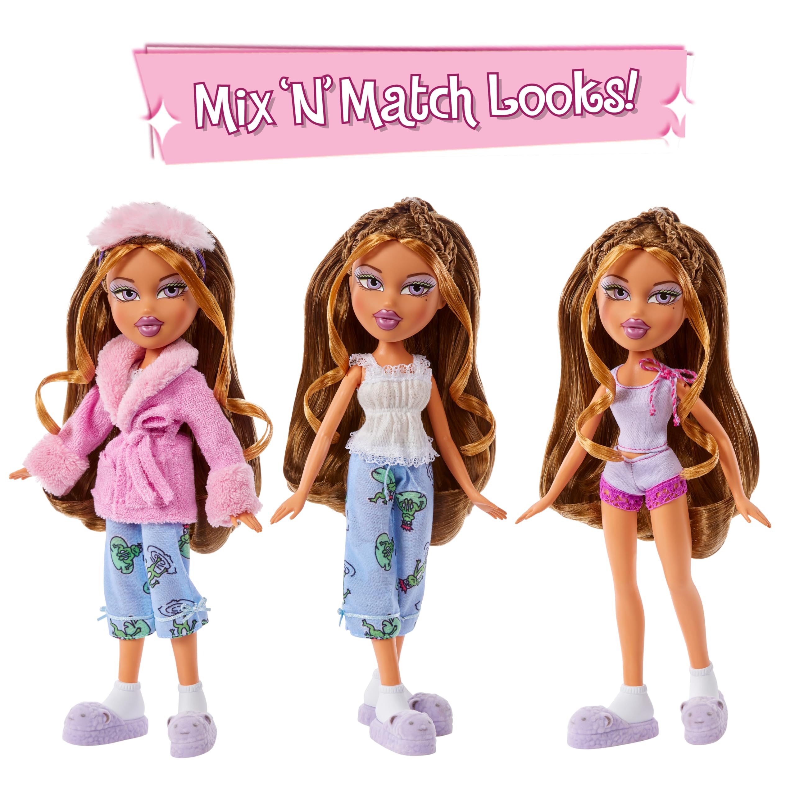 Bratz Slumber Party - Yasmin Fashion Doll with 2 Outfits & Plush - Ages 6-10 5