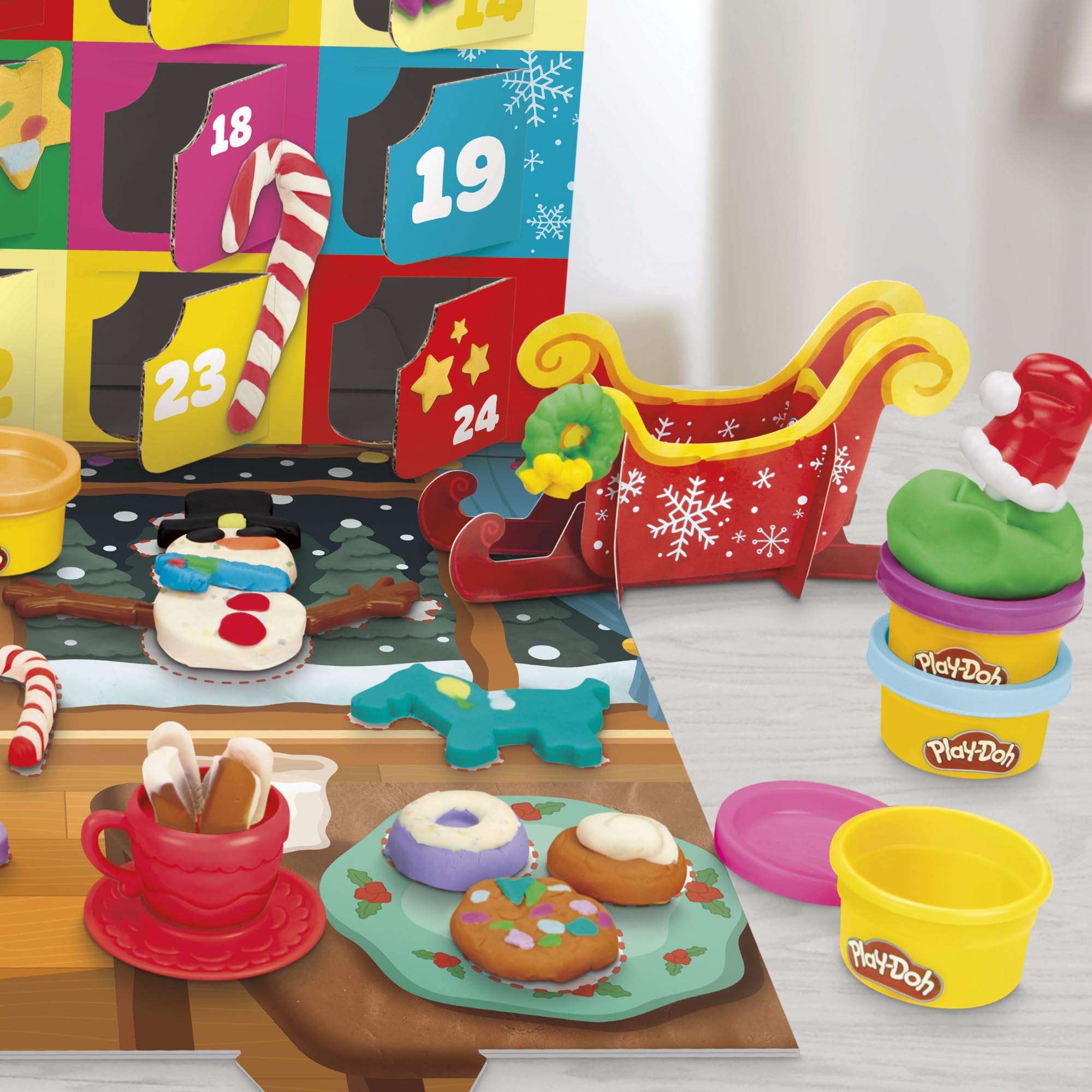 Play-Doh Holiday Advent Calendar - 24 Days of Creative Play for Kids 3+ 8