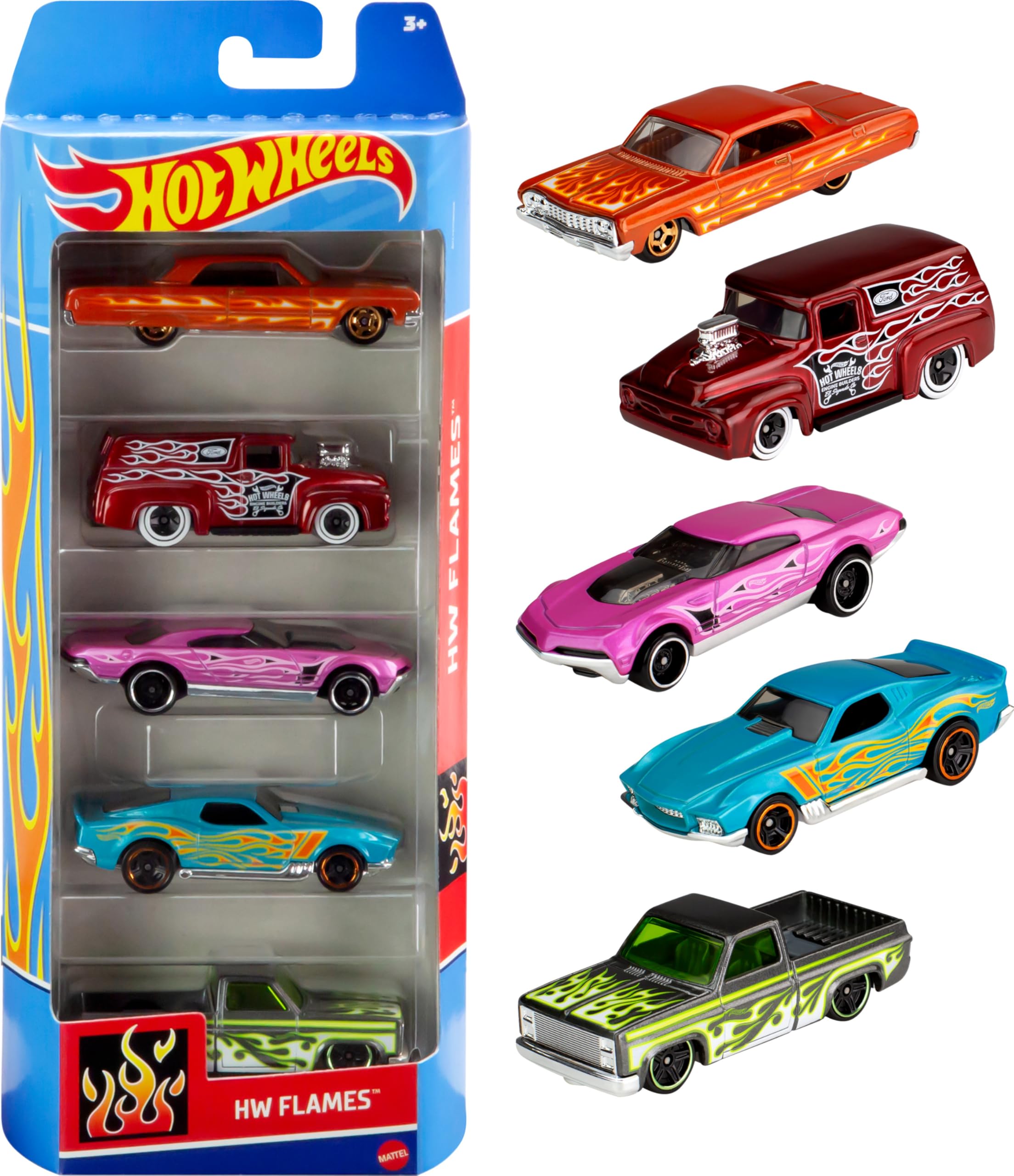 Hot Wheels 5er-Auto-Geschenkpaket – Druckgussfahrzeuge im Maßstab 1:64 für Kinder ab 3 Jahren 14