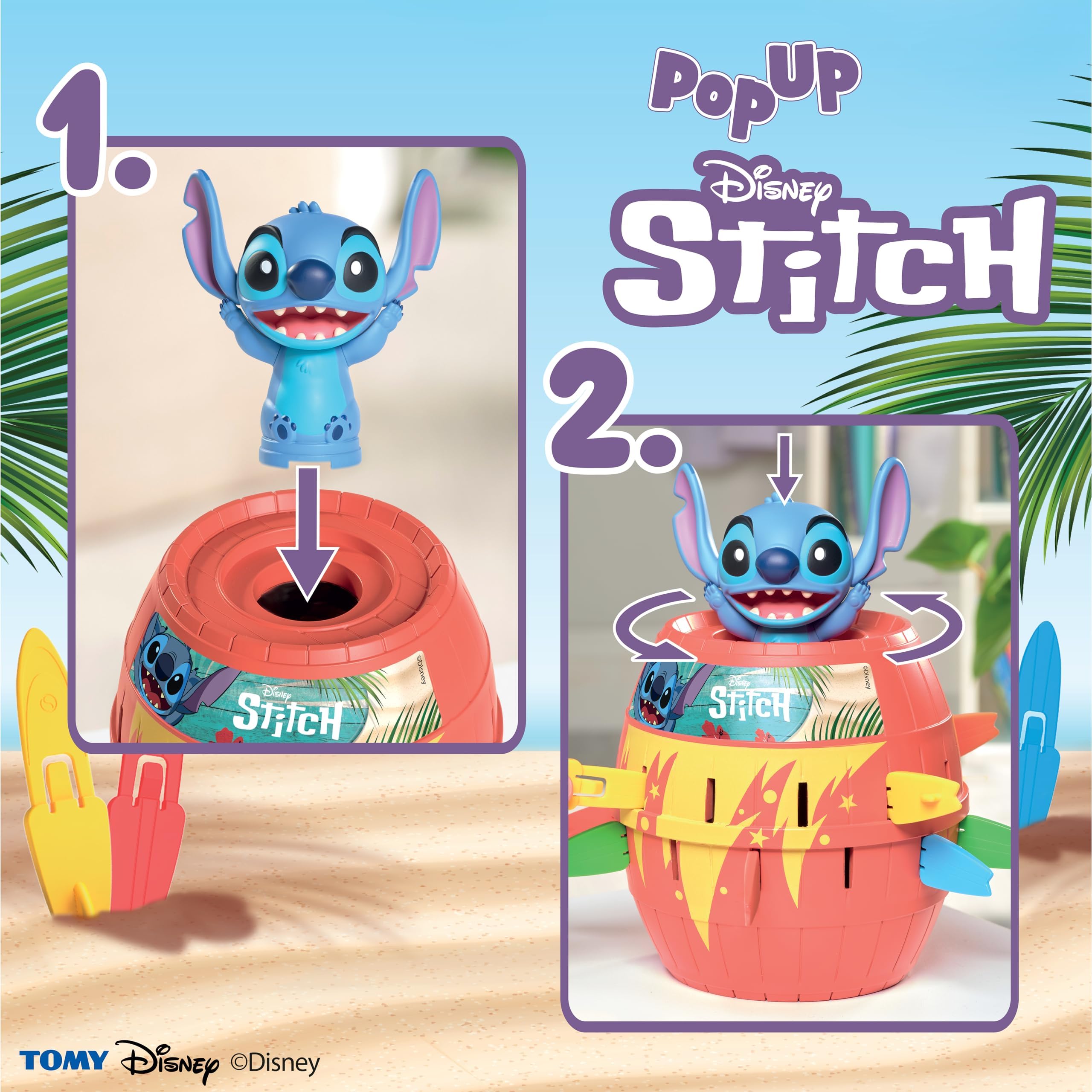 TOMY Disney Pop Up Stitch Action Board Game 5