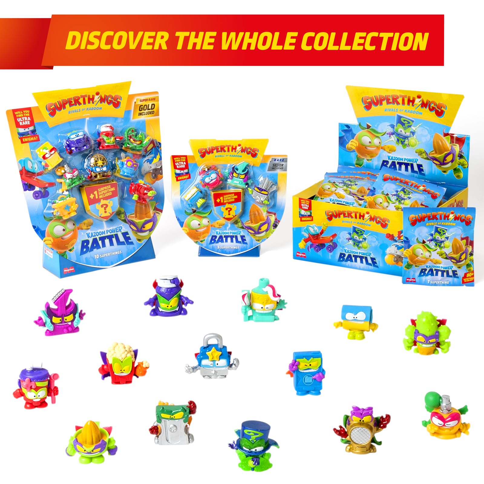 SUPERTHINGS RIVALS OF KABOOM Kazoom Power Battle Action Figures | 25 Surprise Blind Bags 8