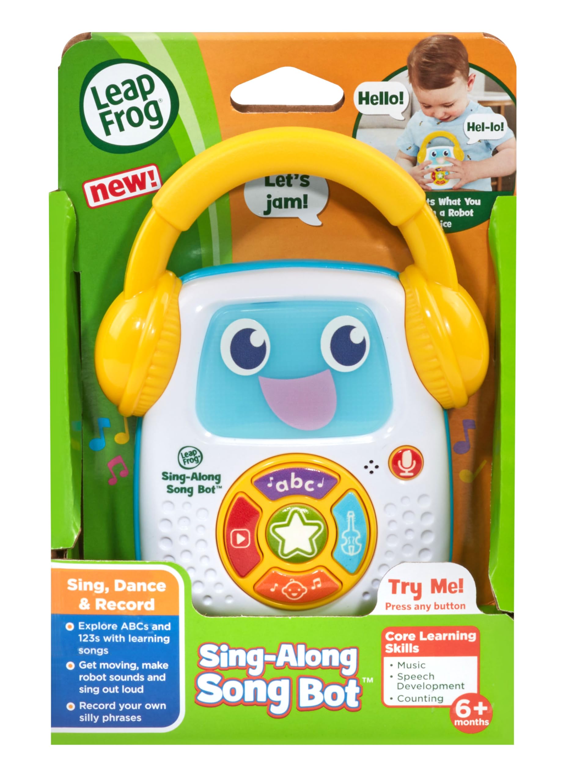 LeapFrog Sing-Along Song Bot - Musical Language Learning Toy for Toddlers 6M+ 6