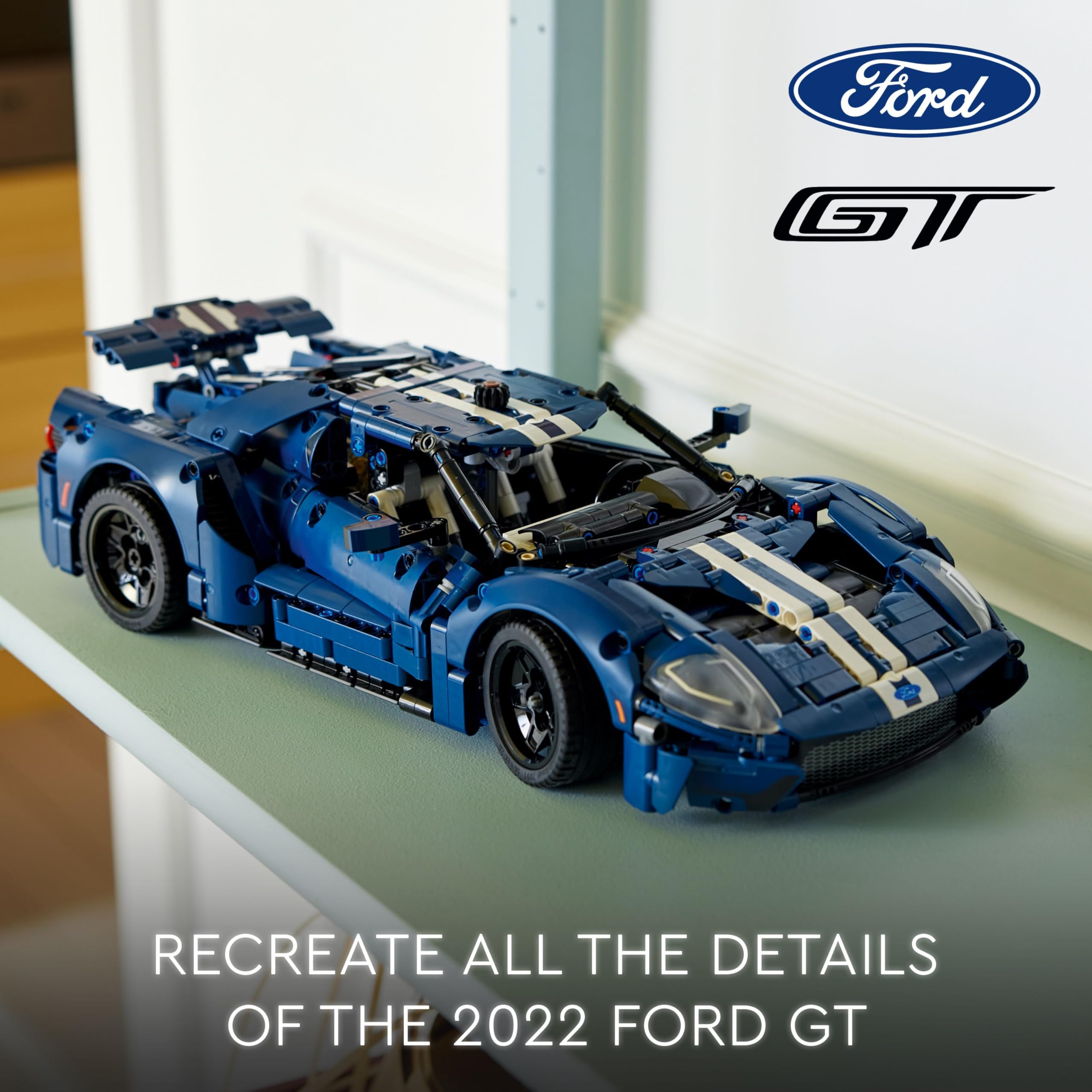 LEGO Technic 42154 2022 Ford GT Car Model Kit | 1:12 Scale | 1,466 Pieces | Ages 18+