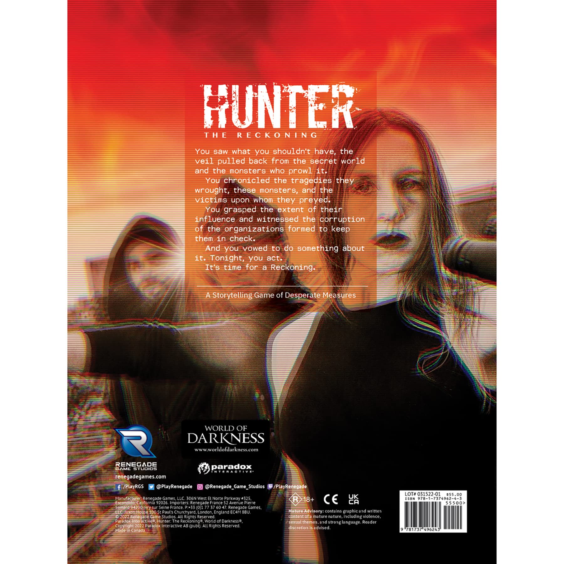 Hunter: The Reckoning 5th Edition RPG Core Rulebook - Renegade Game Studios 6