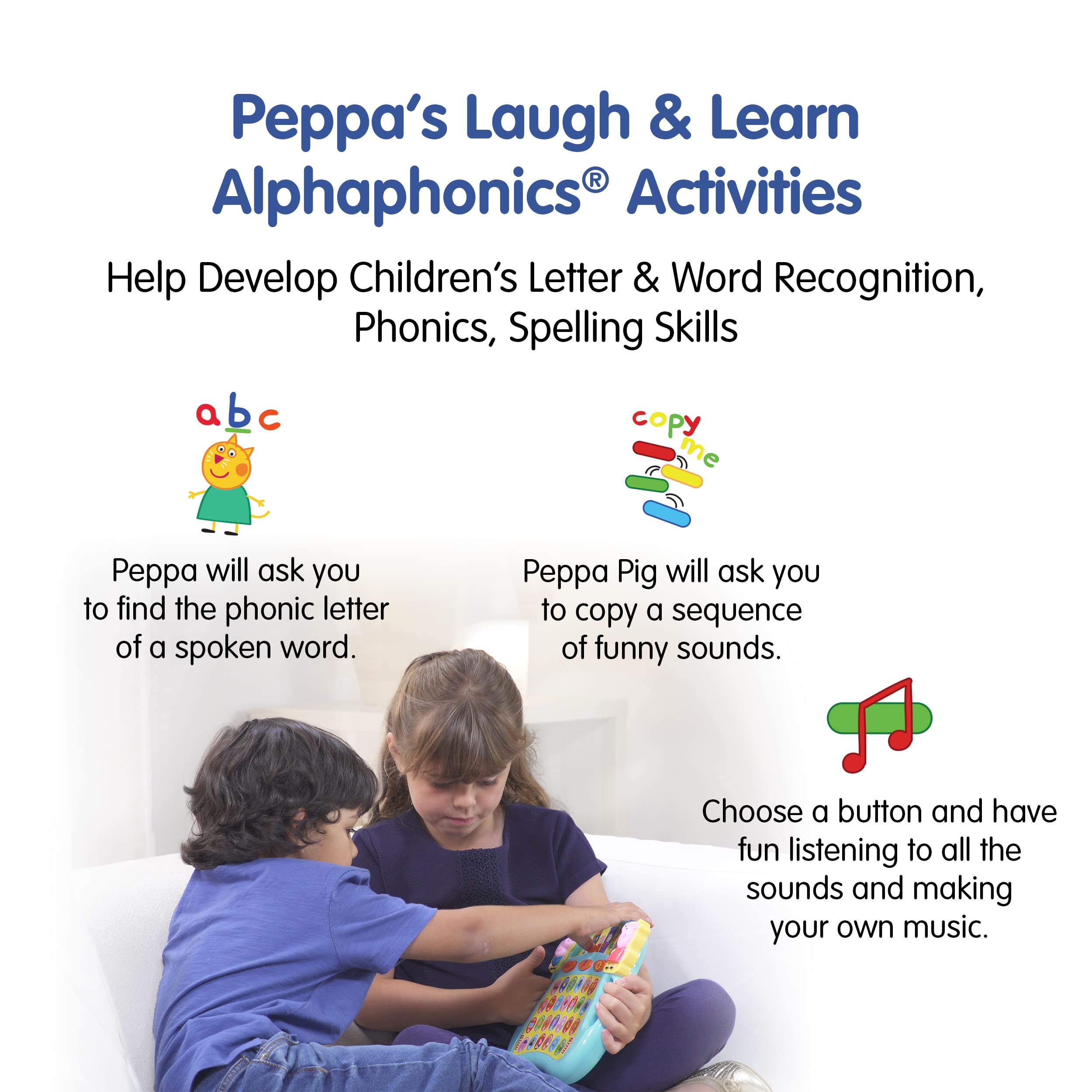 Peppa Pig Laugh & Learn Alphaphonics Interactive Toy - Educational Phonics Learning Game for Toddlers 11