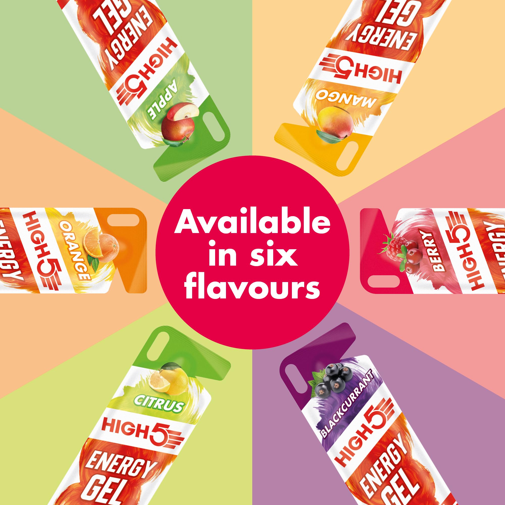 HIGH5 Energy Gel - Carb Gels for Running & Cycling - 23g Carbs, Vegan, Caffeine-Free - Berry (6 x 40g) 4
