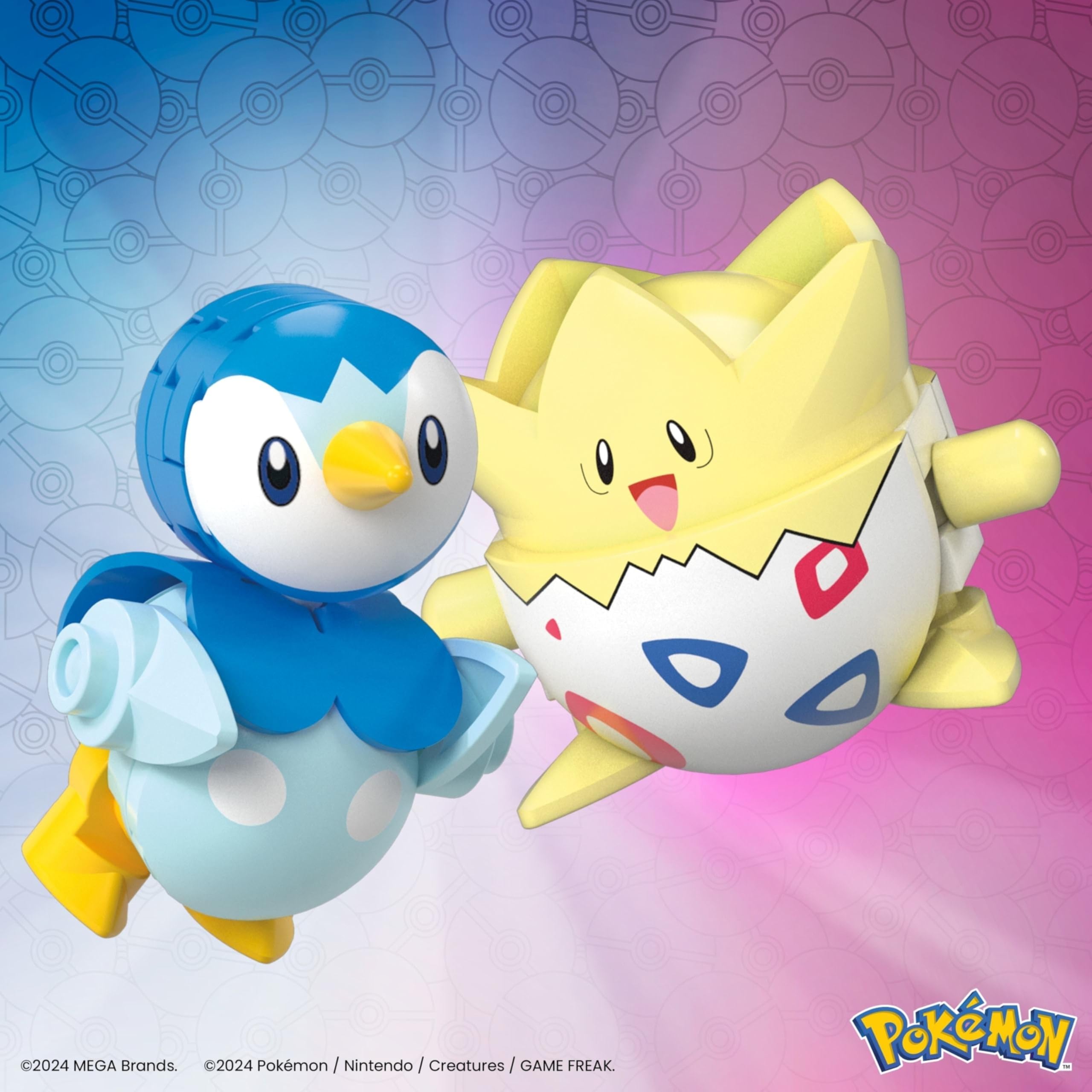 MEGA Pokémon Action Figure Building Set - Togepi and Piplup Poké Ball Playset for Ages 6+ 6