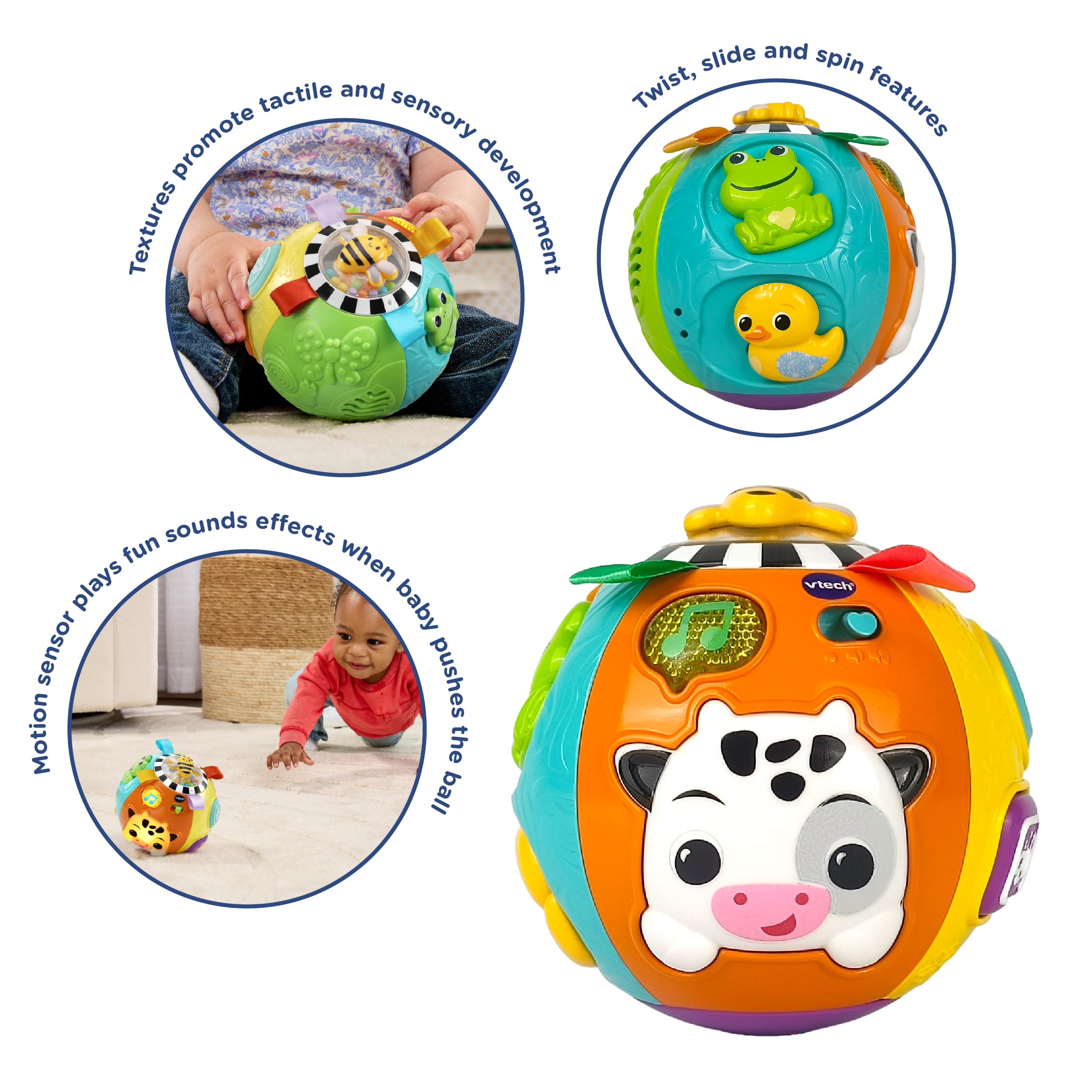 VTech Animal Discoveries Ball - Interactive Learning Toy for Ages 3-24 Months