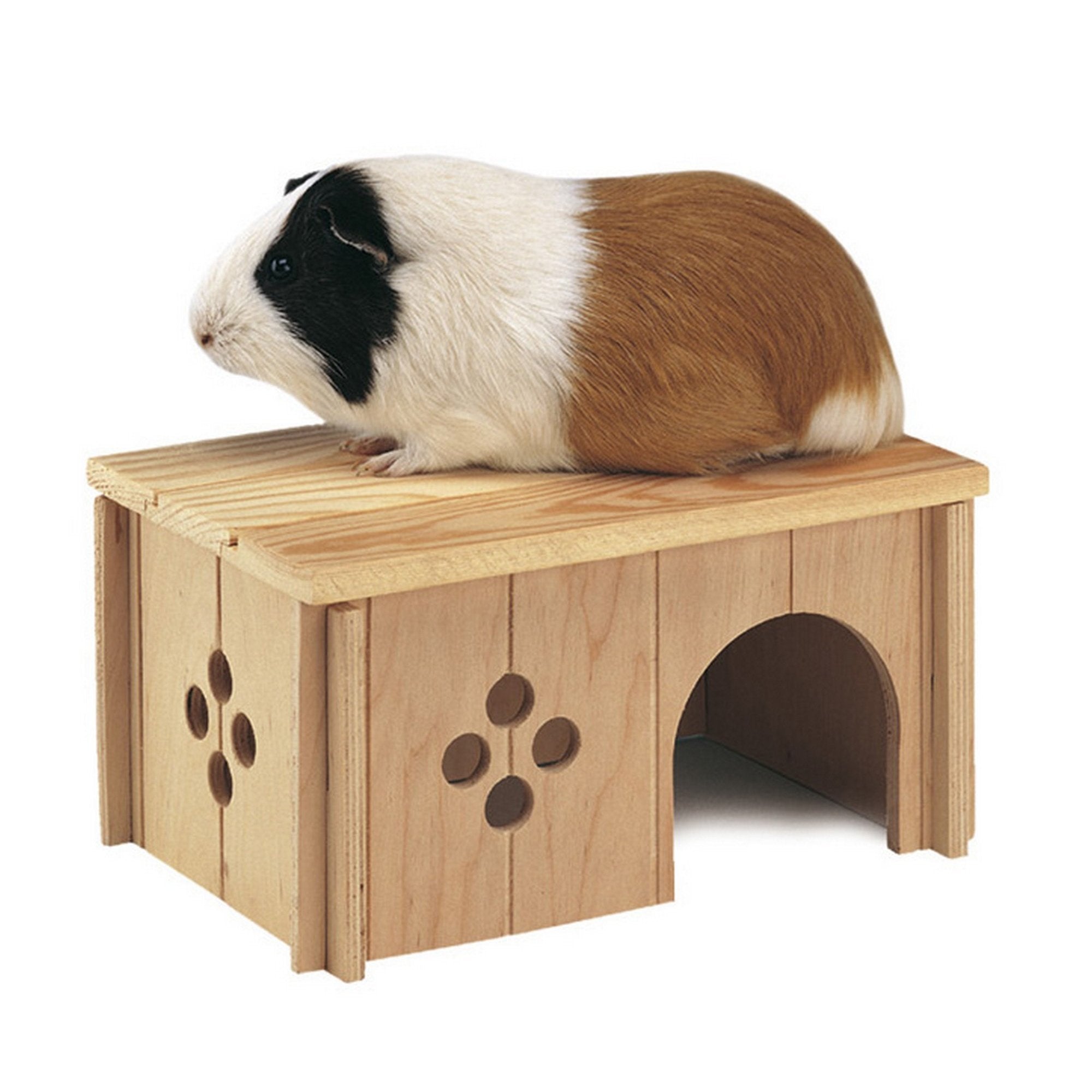 Ferplast Wooden Guinea Pig House Nesting Box for Small Animals | FSC-Certified Wood | 26 x 17.3 x 13 cm