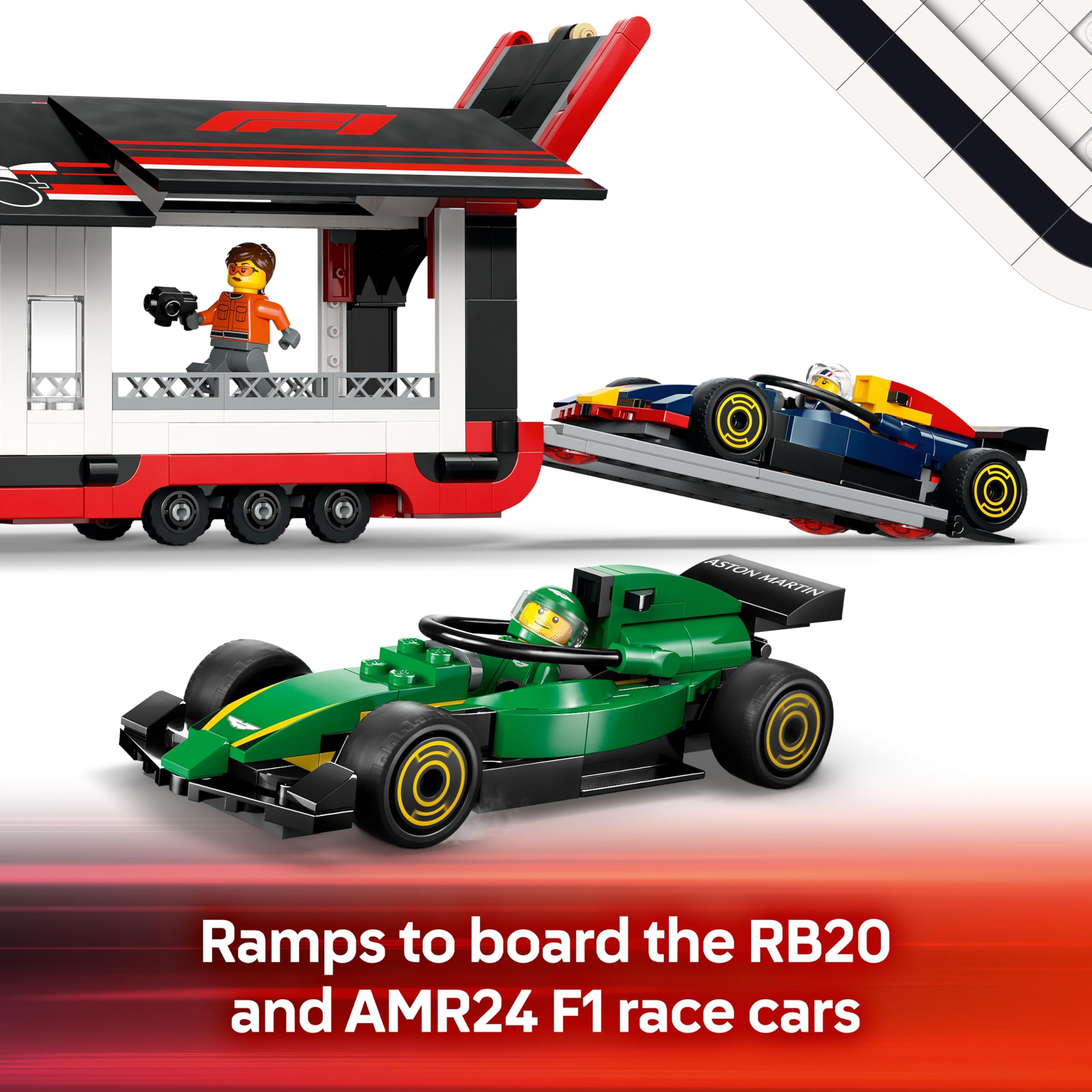 LEGO City F1 Truck with RB20 & AMR24 F1 Cars - Building Toy for 8+ Year Olds 7