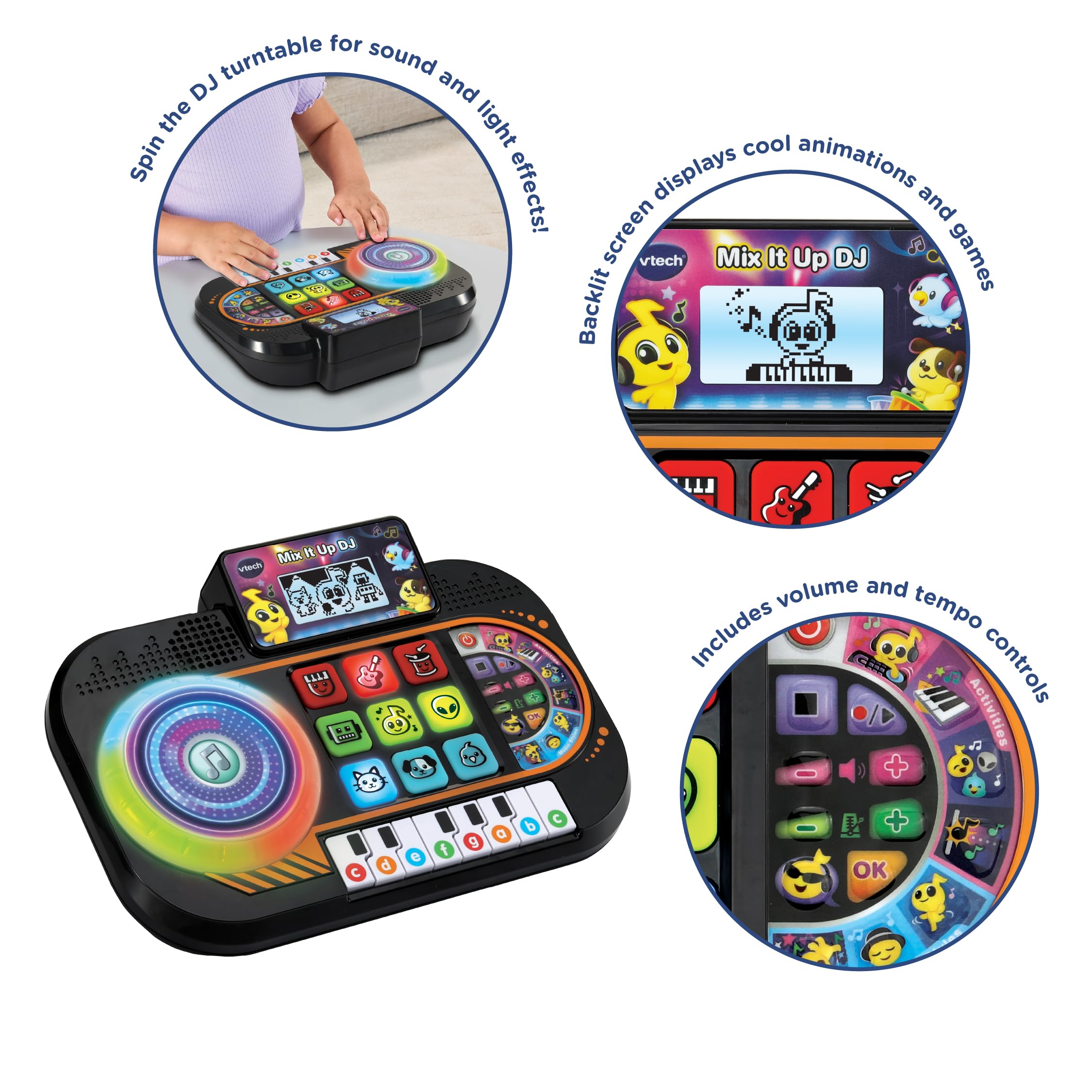 VTech Mix It Up DJ - Interactive DJ Mixer Toy for Kids with Lights & Sound Effects 6