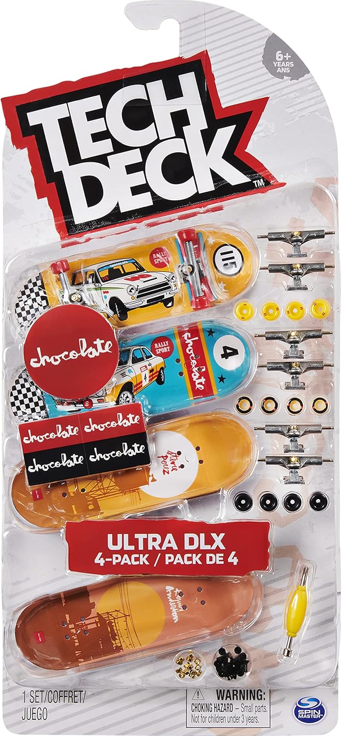 Tech Deck 96mm Fingerboards - Ultra DLX 4-Pack with Authentic Skate Graphics 4