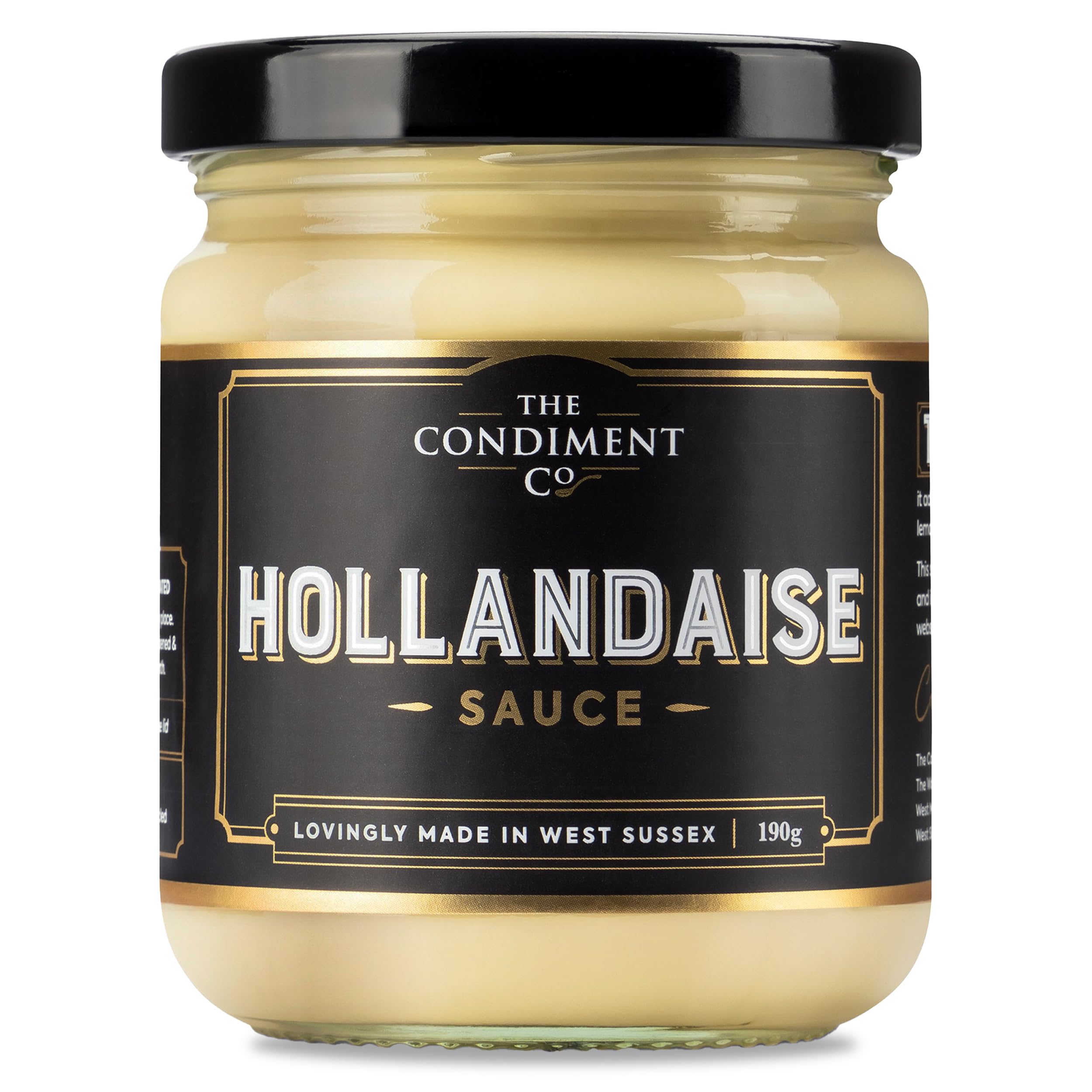 The Real Condiment Co - Hollandaise Sauce 190g, Ready to eat