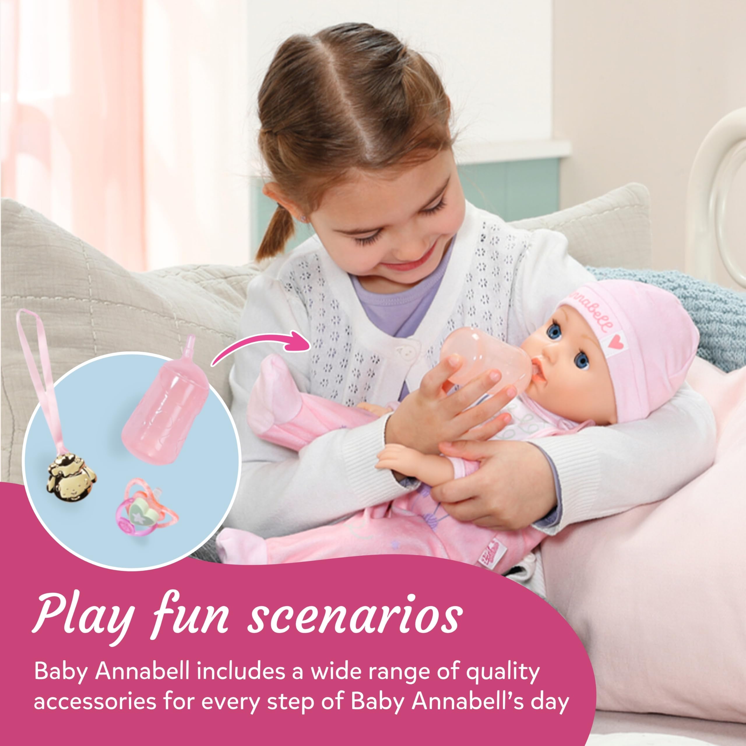 Baby Annabell 43cm Interactive Soft Body Baby Doll with Realistic Movements & Sounds 6
