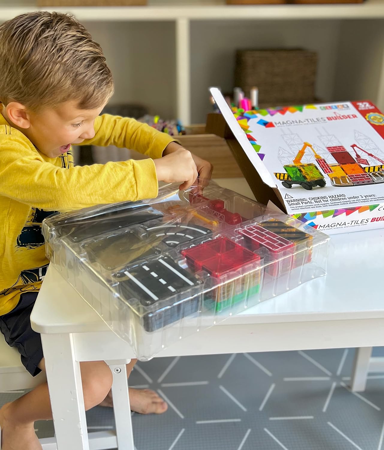 Magna-Tiles Builder 32-Piece Set - Magnetic Building Tiles for Kids 3+ 5