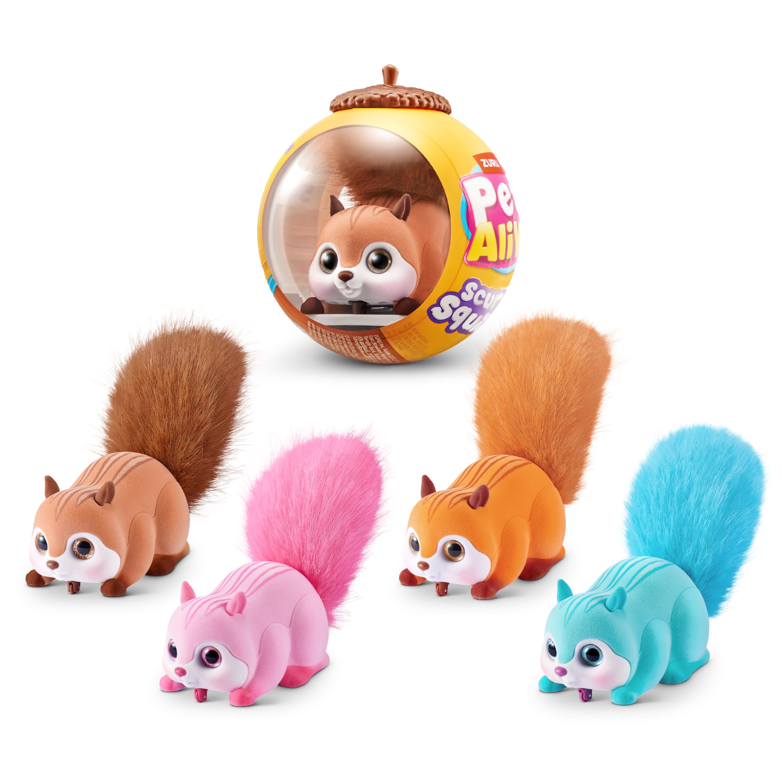 Pets Alive Scurry'n Squirrel - Interactive Robotic Pet Toy | Ages 2+ | Pink