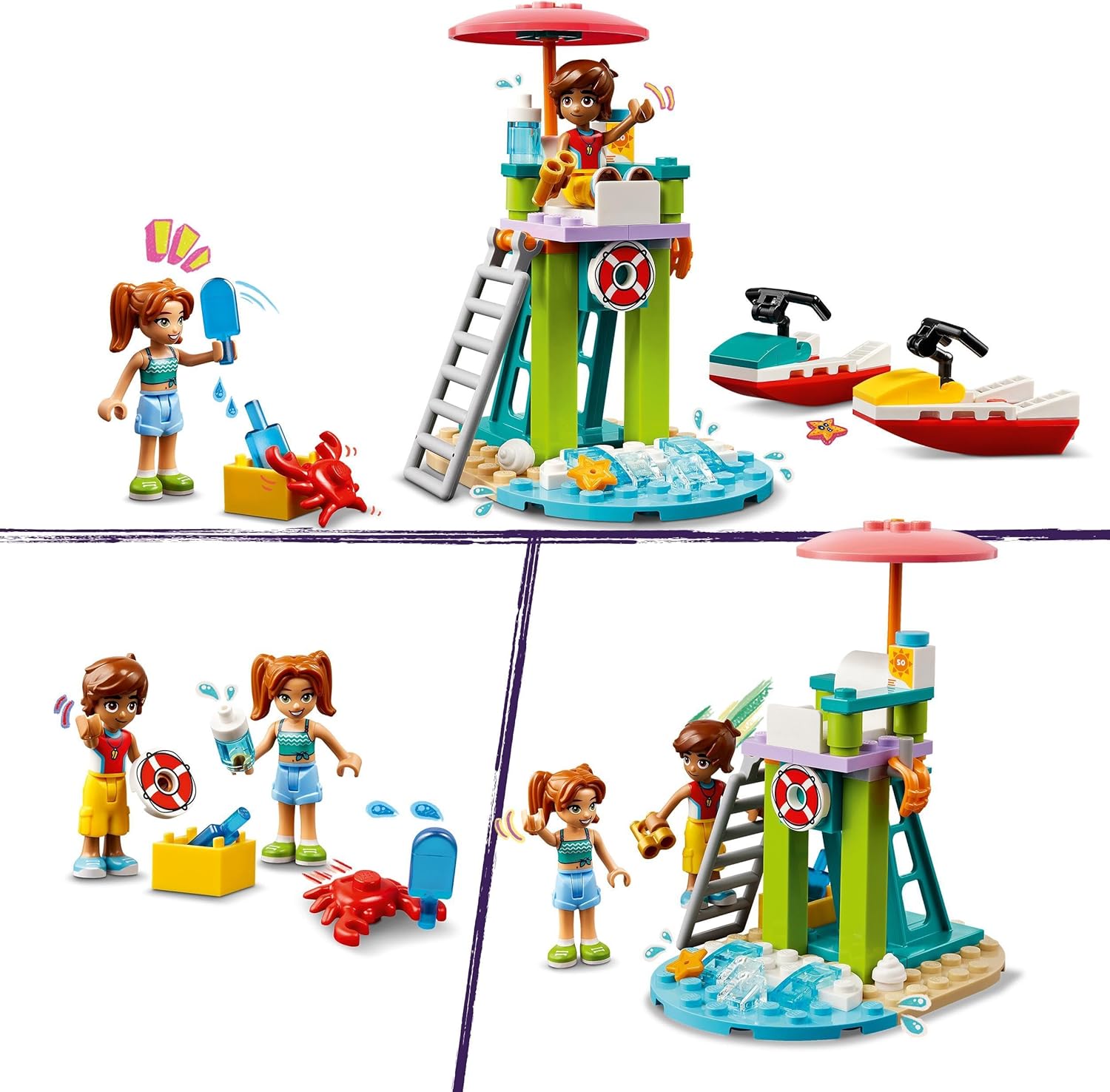 LEGO Friends Beach Water Scooter Building Set - Dolphin & Mini-Dolls Playset for Ages 5+ 5
