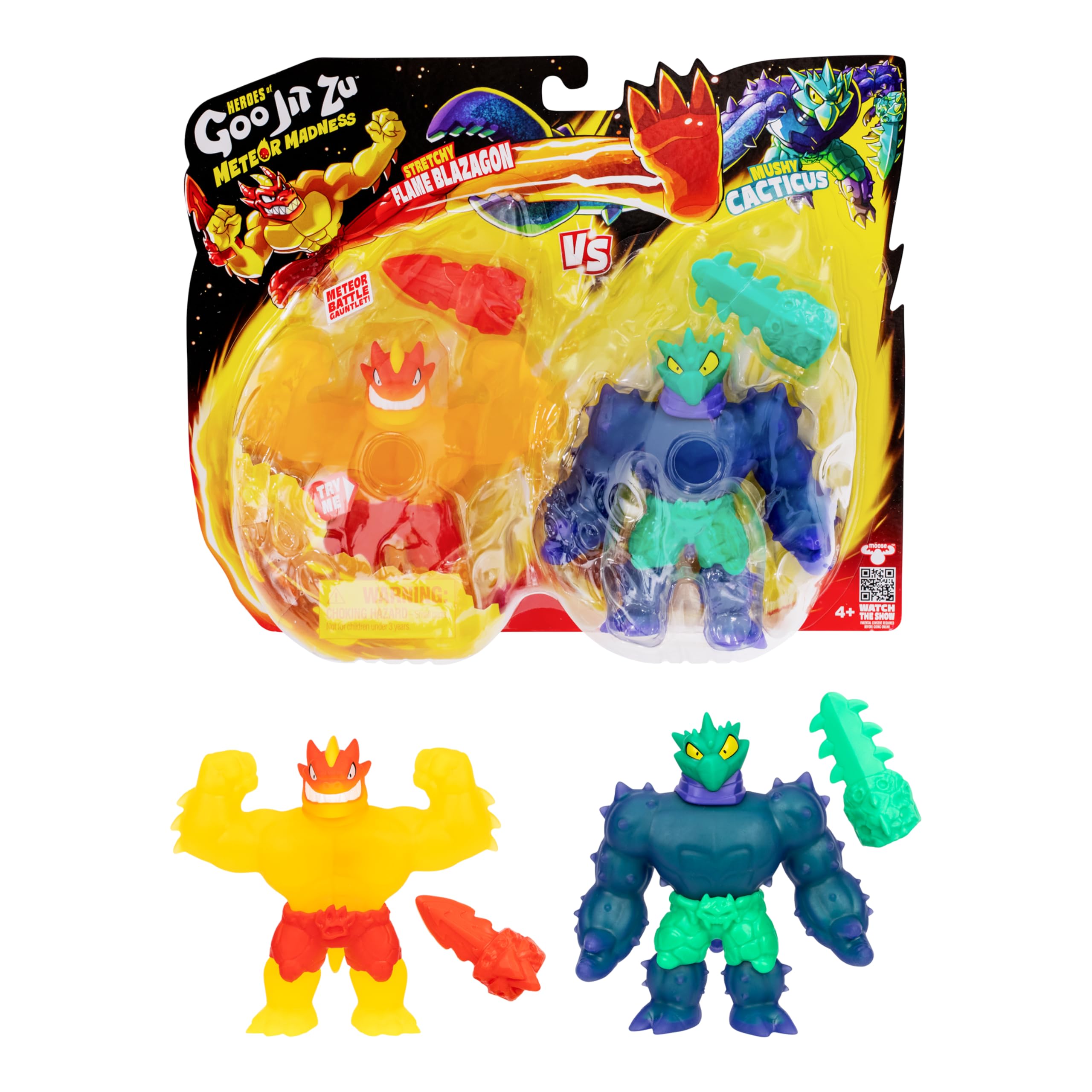 Heroes of Goo Jit Zu Meteor Madness Blazagon vs Cacticus Versus Pack 4