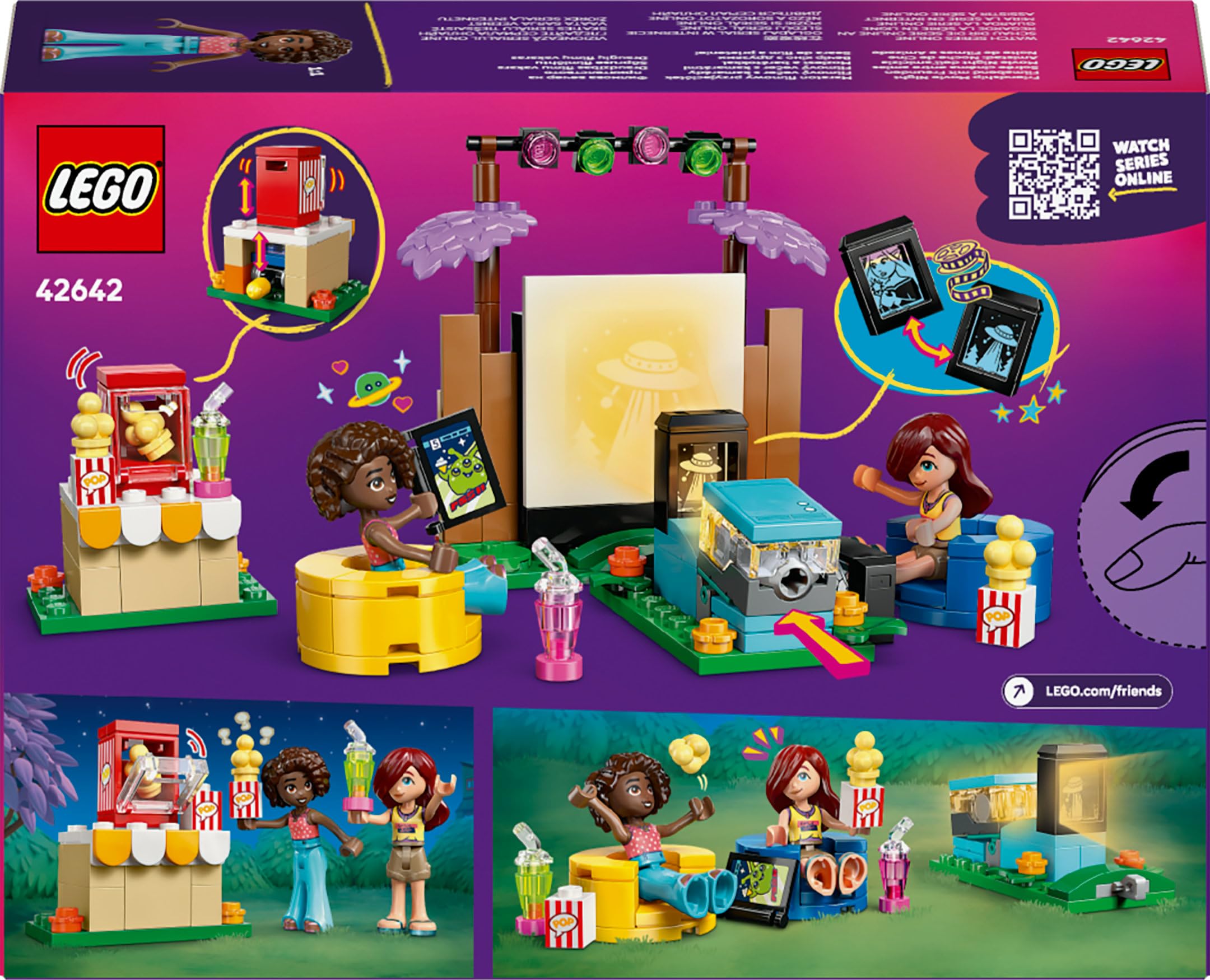 LEGO Friends Friendship Movie Night Playset - Light-Up Projector & 2 Mini Dolls for 6+ Year Olds 6
