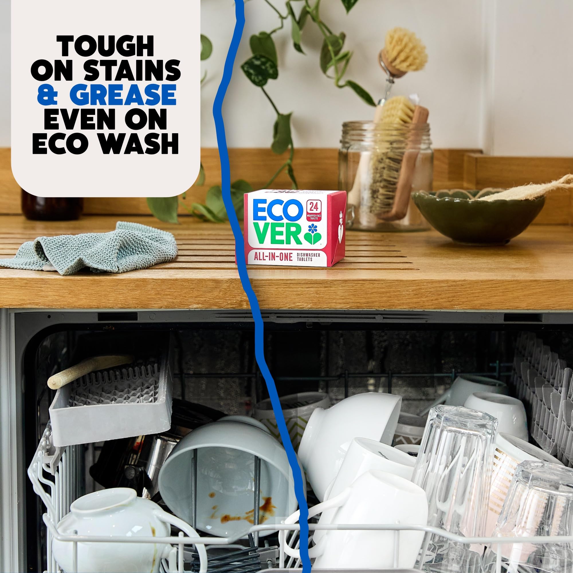 Ecover All-in-One Dishwasher Tablets with Salt & Rinse Aid (24 Tablets) 9