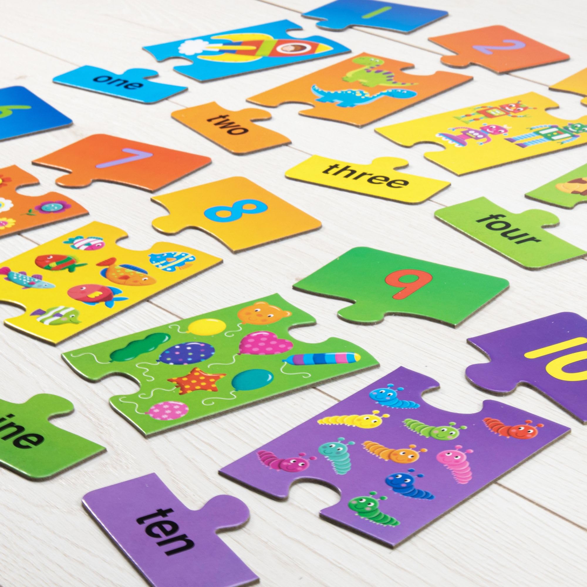 Galt Toys Number Puzzles - 10 Puzzles for Early Counting Skills | Ages 3+