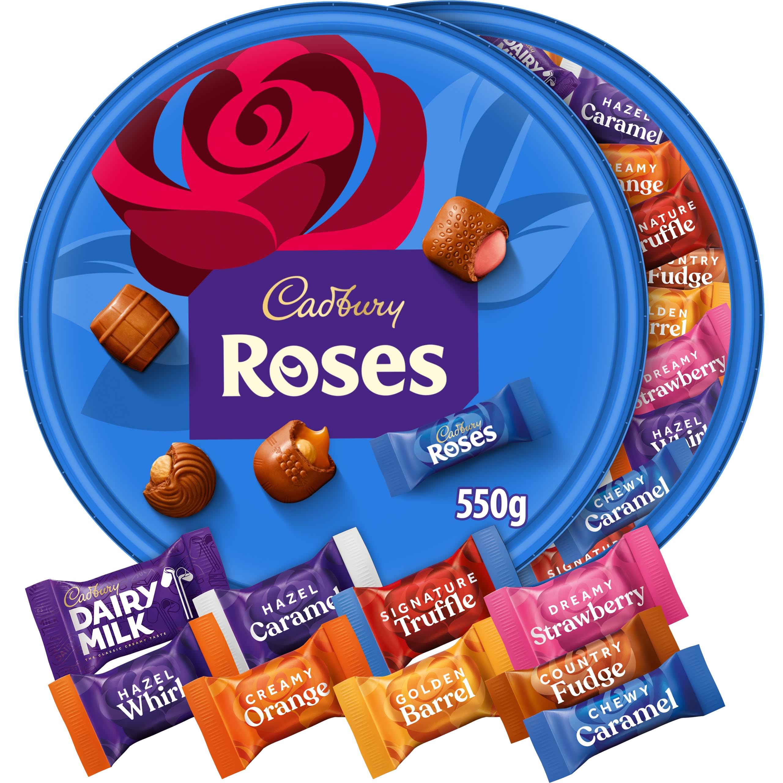 Cadbury Roses Tub Milk Chocolates Assortment - 550g Sharing Gift