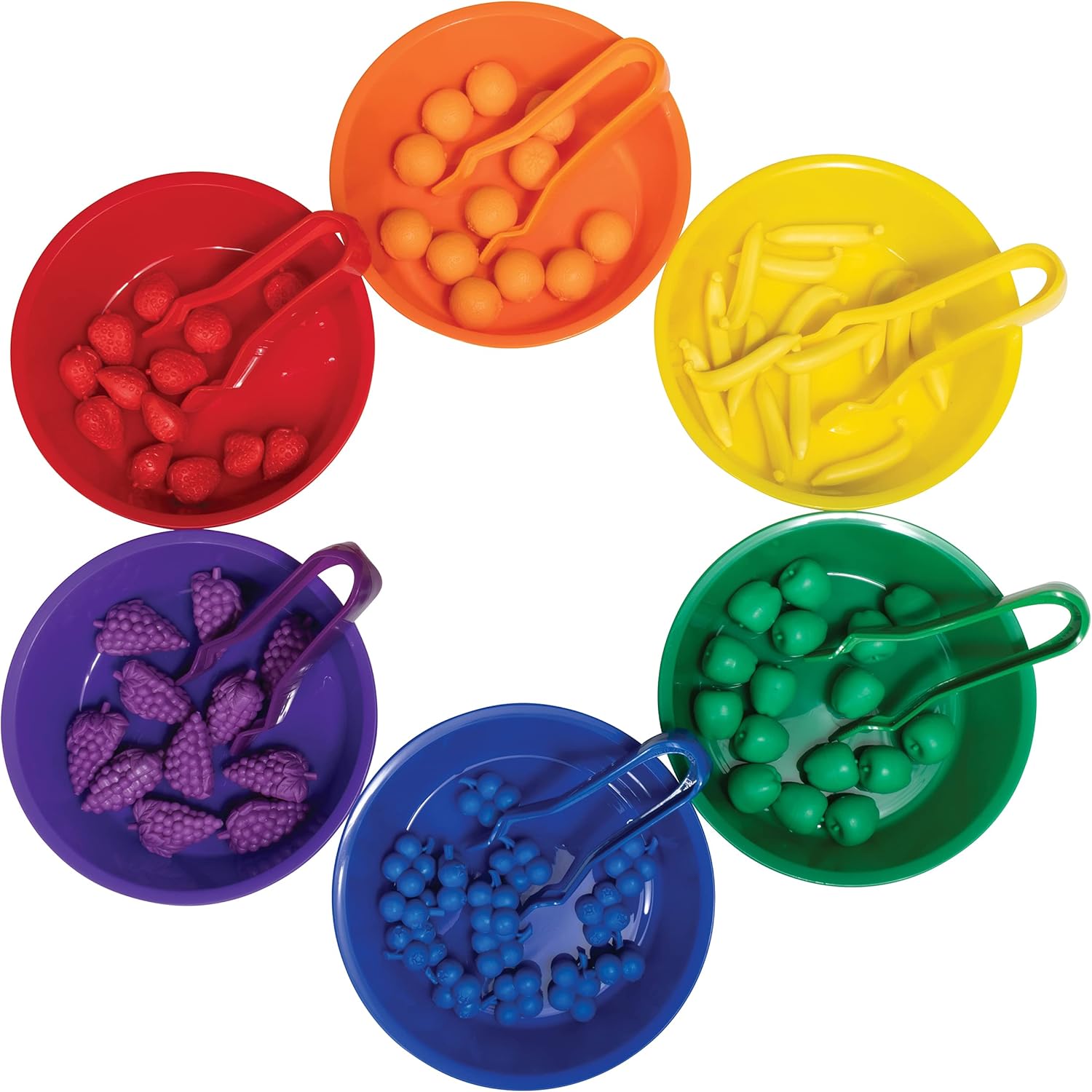 edxeducation Jumbo Tweezers - Set of 12 - 6 Colors - For Ages 18m+ 7