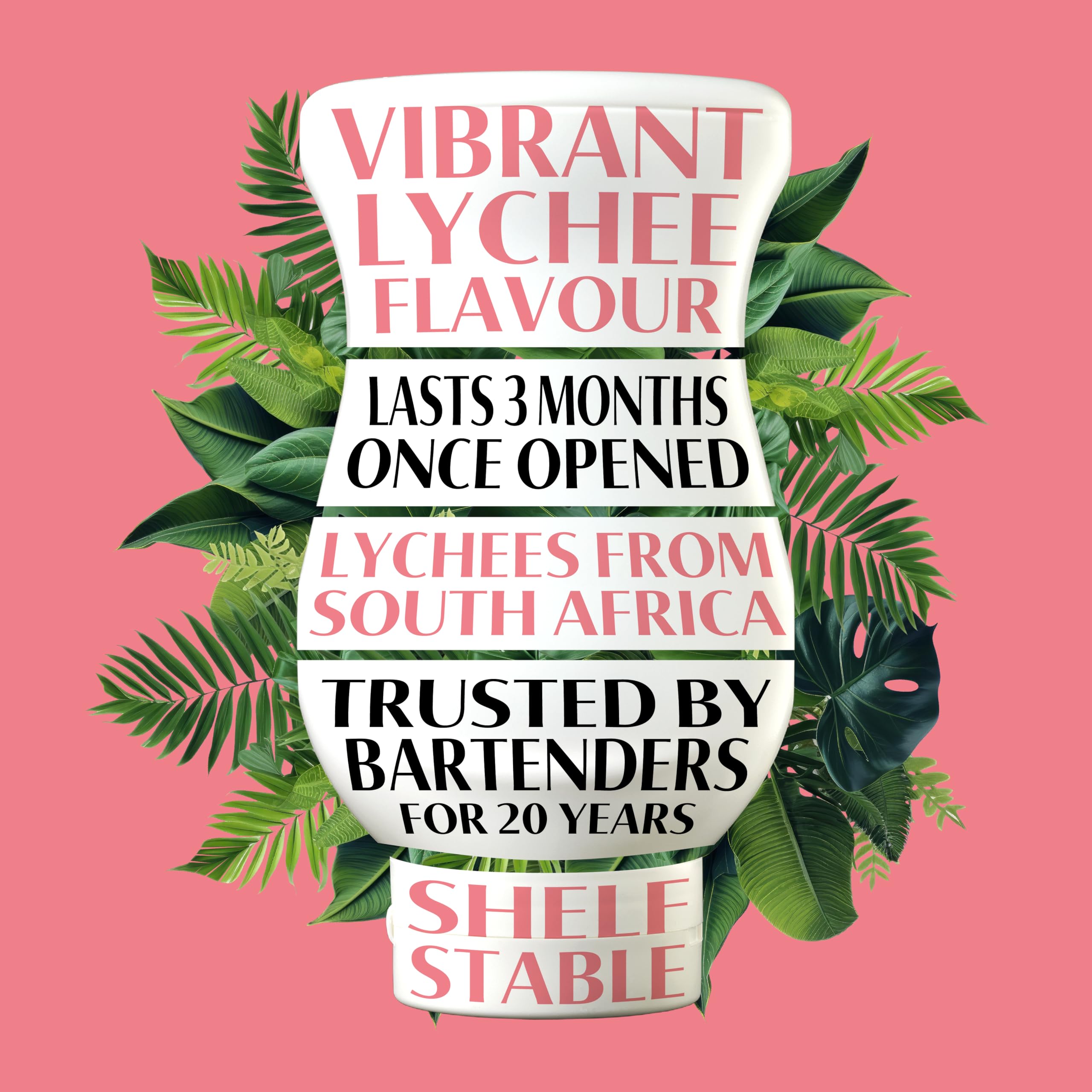 Reàl Infused Exotics Lychee Puree Infused Fruit Syrup - 40% Real Lychee | 500 ml Squeezy Bottle