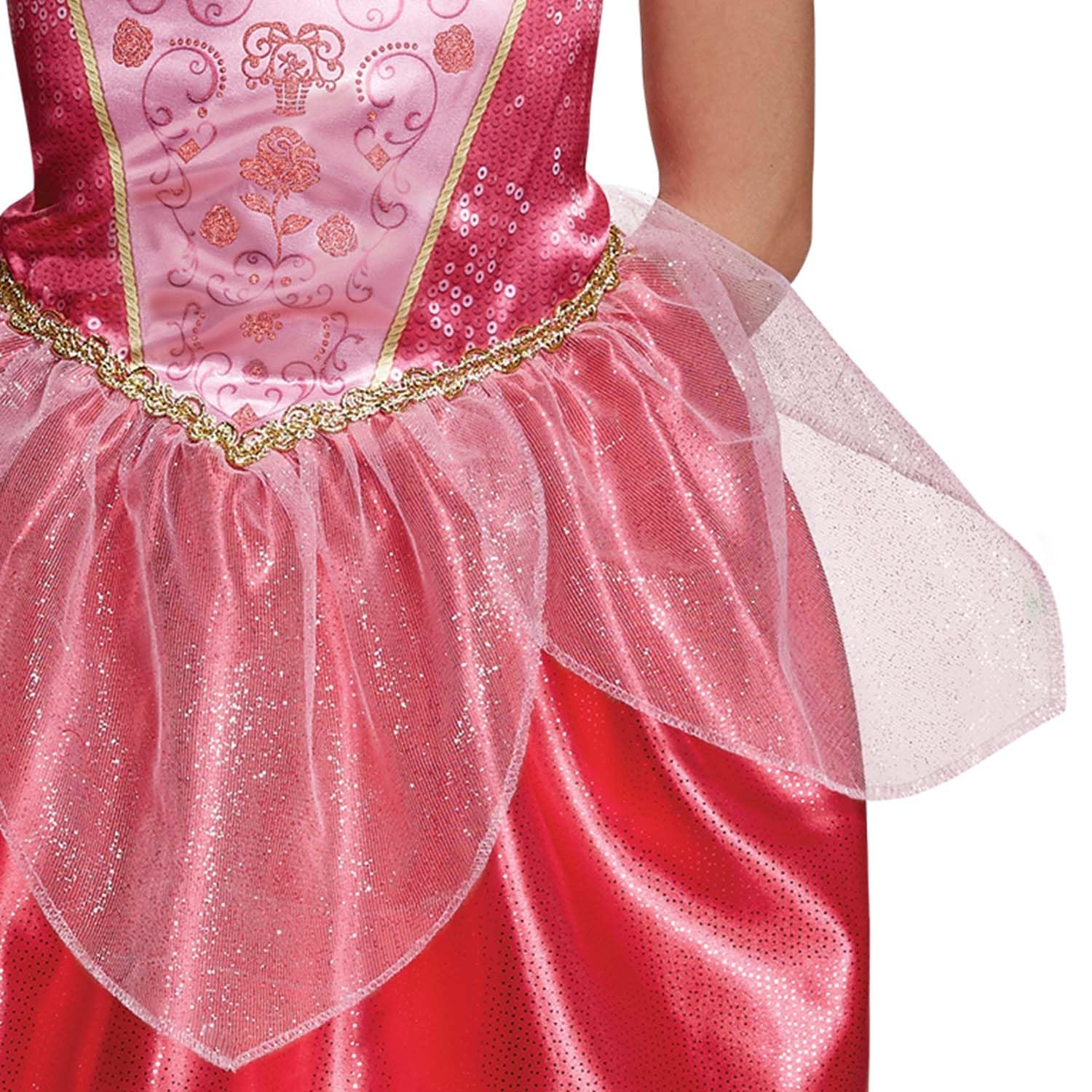 DISGUISE 140589M-EU-6 Aurora Classic (Eu) Dress Up Costume, Girls, Pink and 4